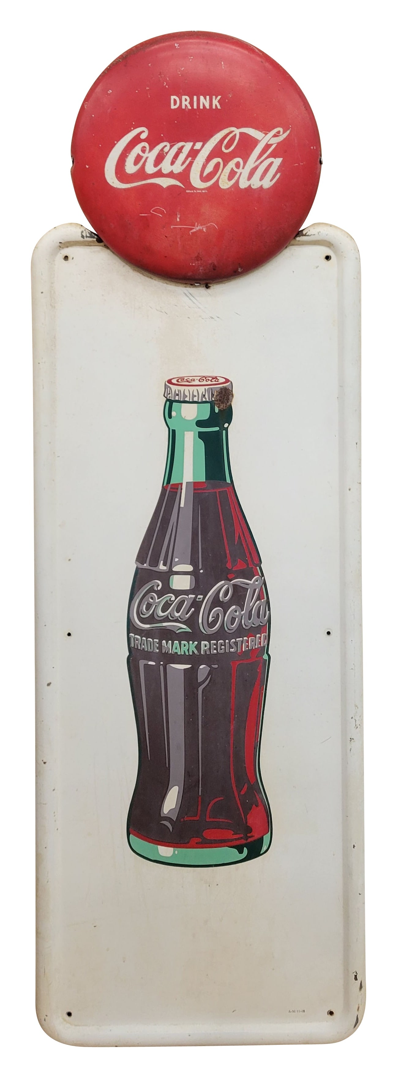 Coca Cola Pilaster Sign With Drink Coca Cola Button Sign (1 of 3)