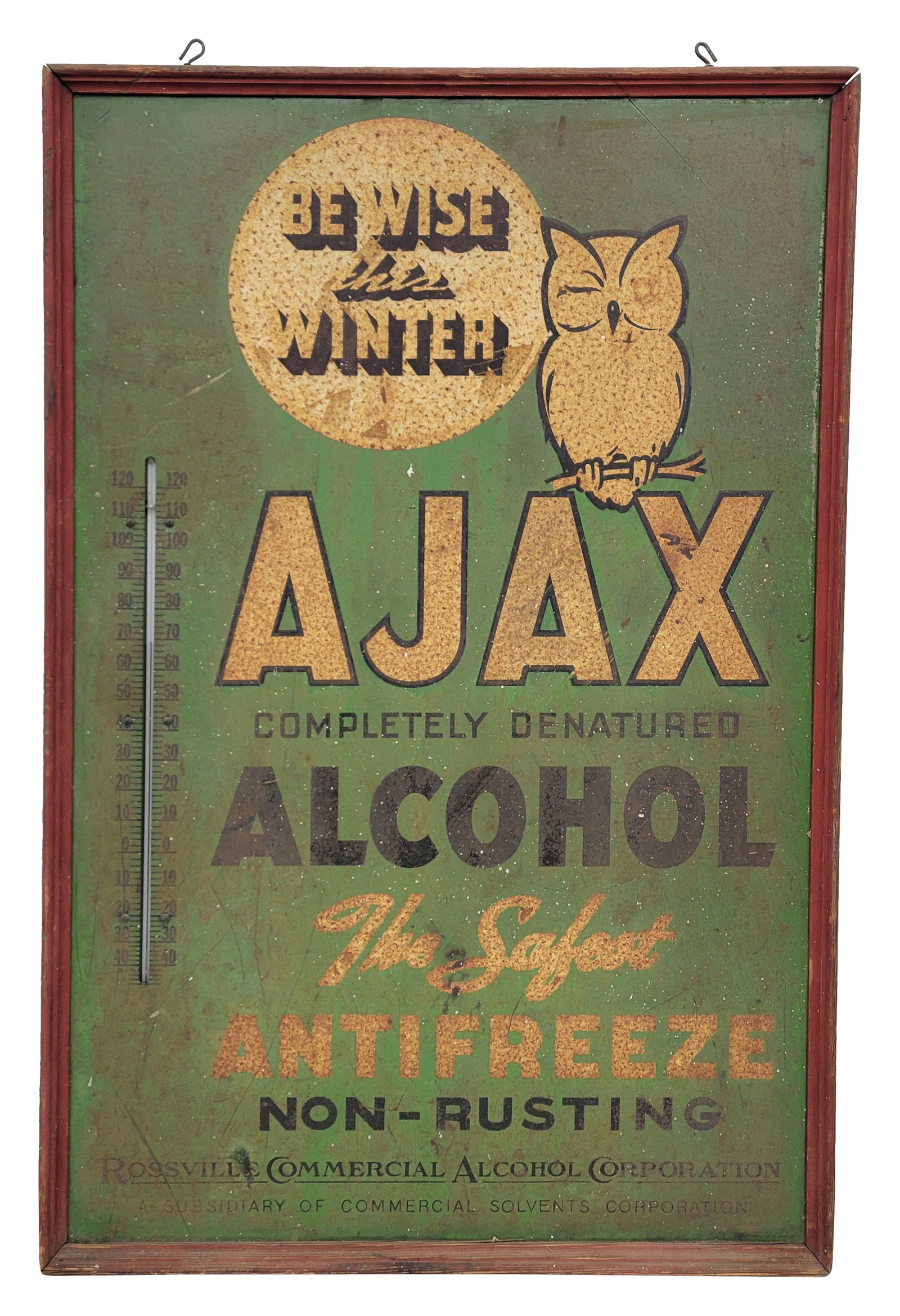 Be Wise This Winter Ajax Antifreeze Thermometer Sign (1 of 3)
