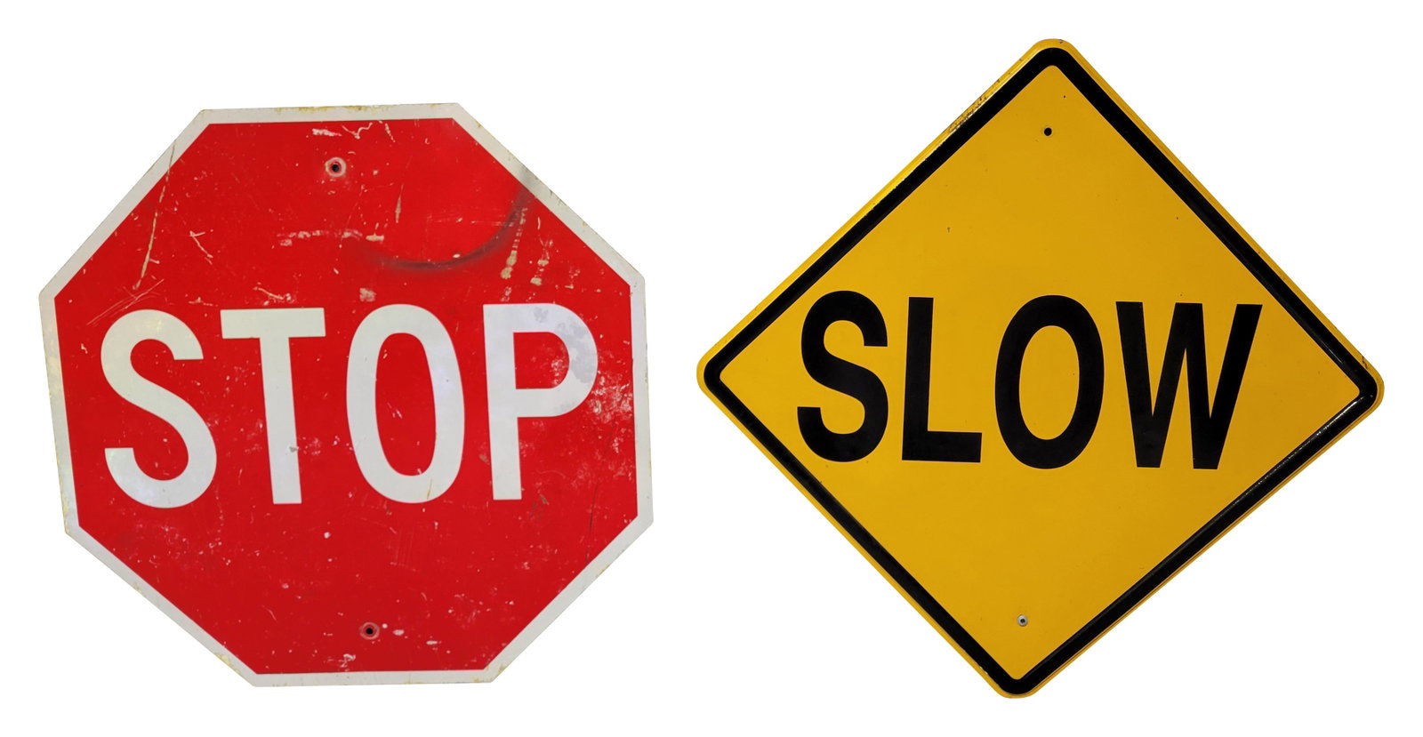 Slow and Stop Road Signs (1 of 2)