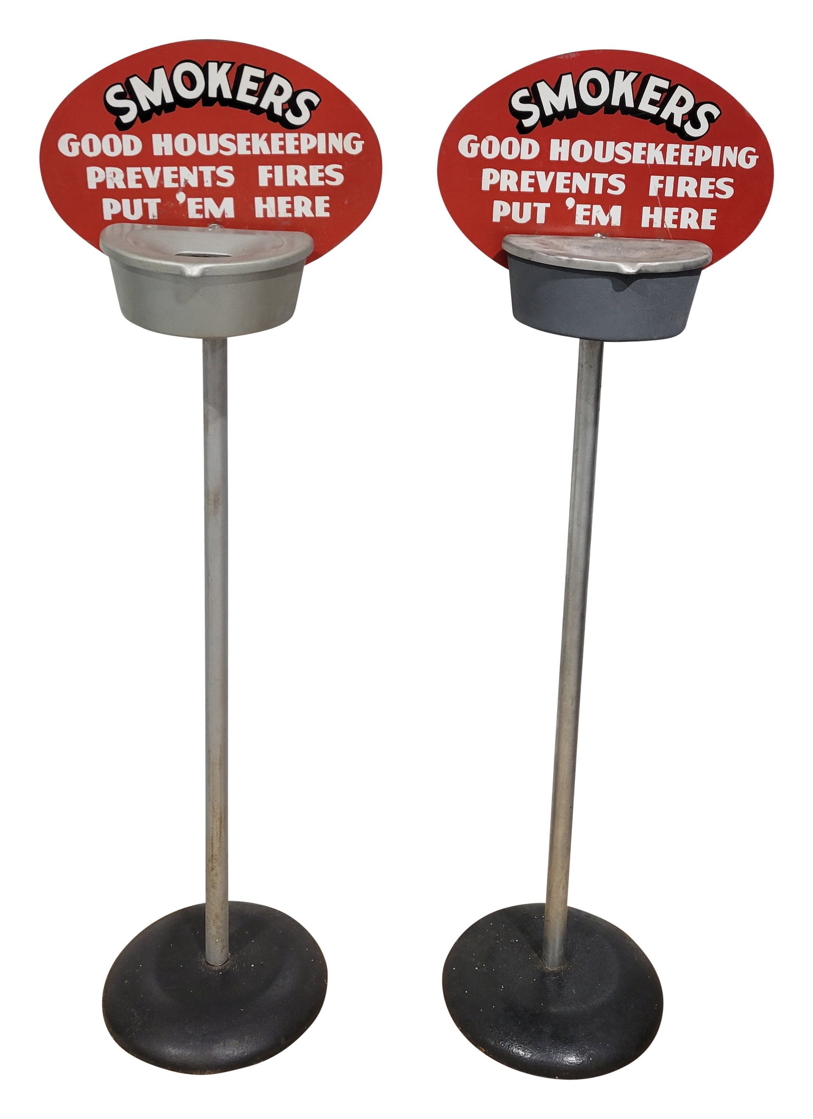 Smokers Good Housekeeping Prevents Fires Put Em Here Ashtray Stands (1 of 3)