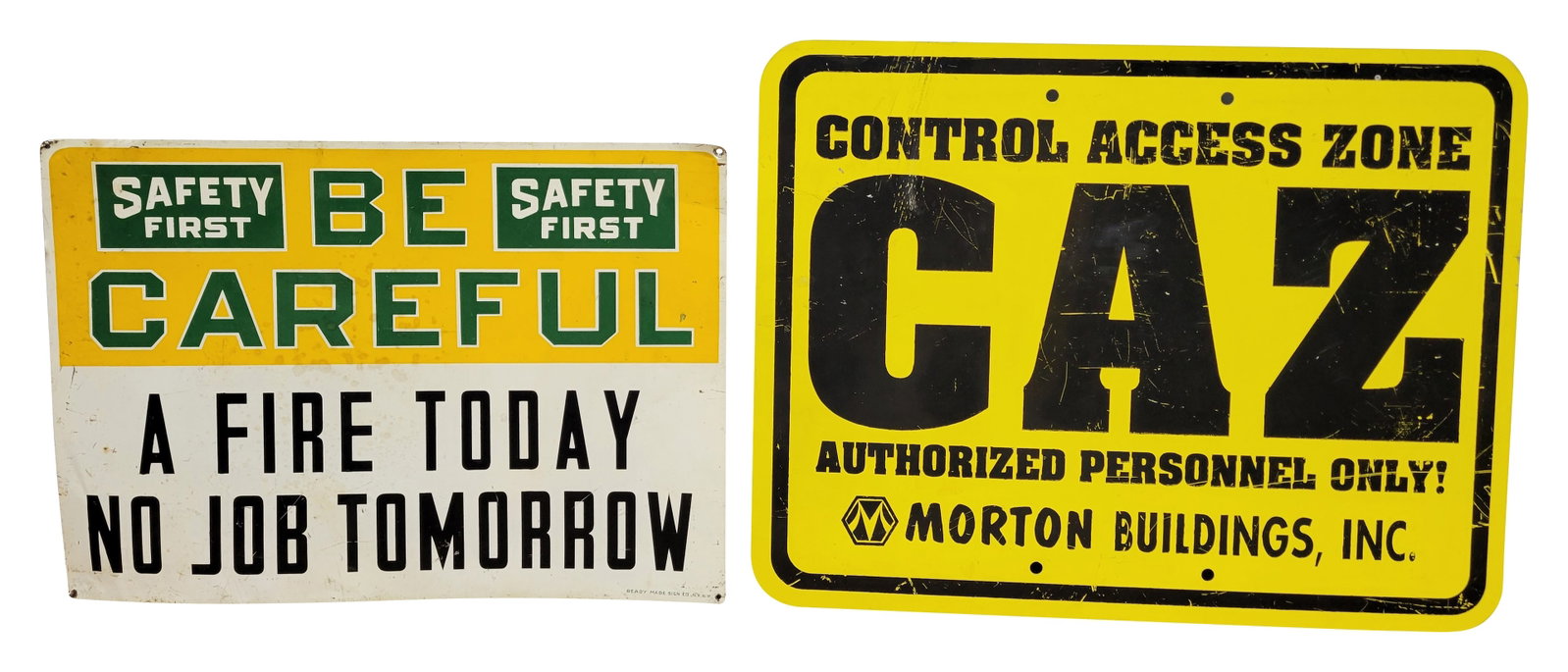 Safety First Be Careful and CAZ SST Signs (1 of 2)