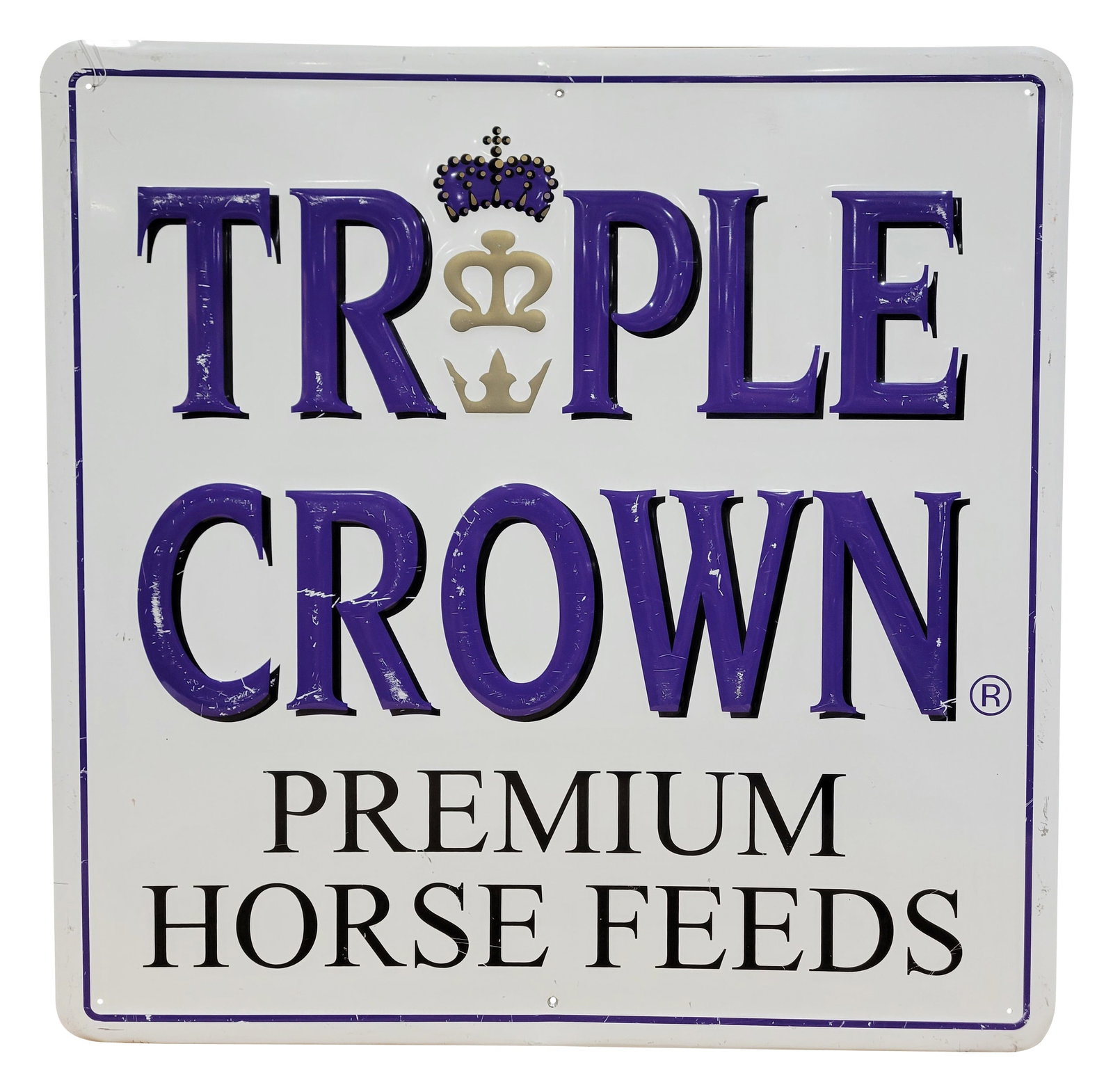 Triple Crown Premium Horse Feeds Embossed SST Sign (1 of 2)