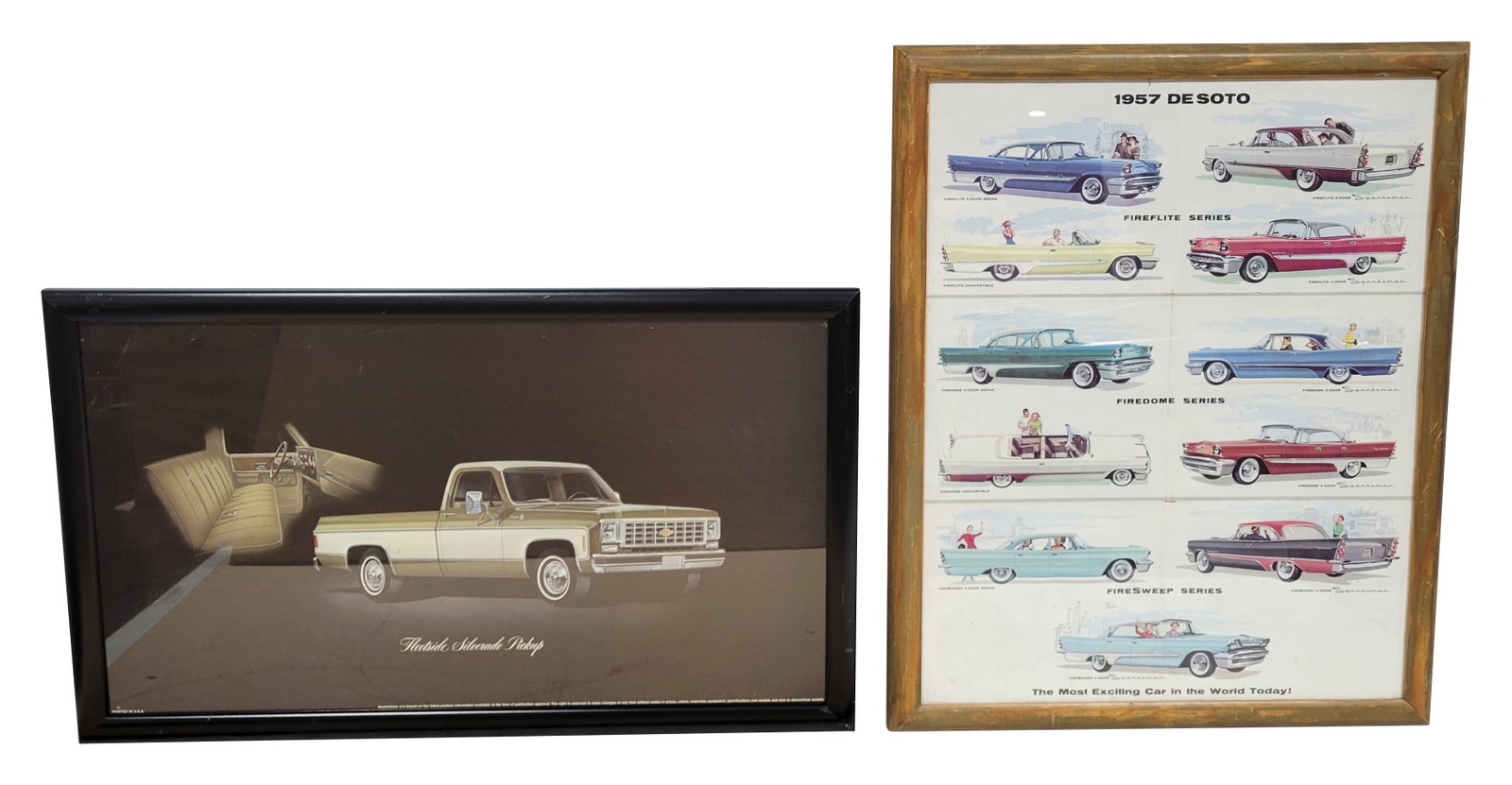 1976 Chevrolet Silverado Truck and 1957 Desoto Framed Posters (1 of 2)