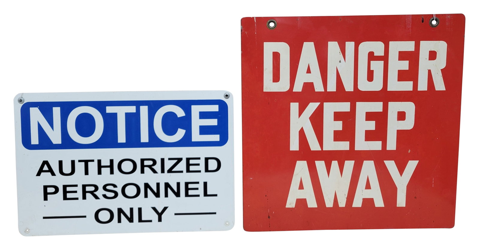 Notice Authorized Personnel and Danger Keep Away Signs w Delivery Tickets Box (1 of 2)