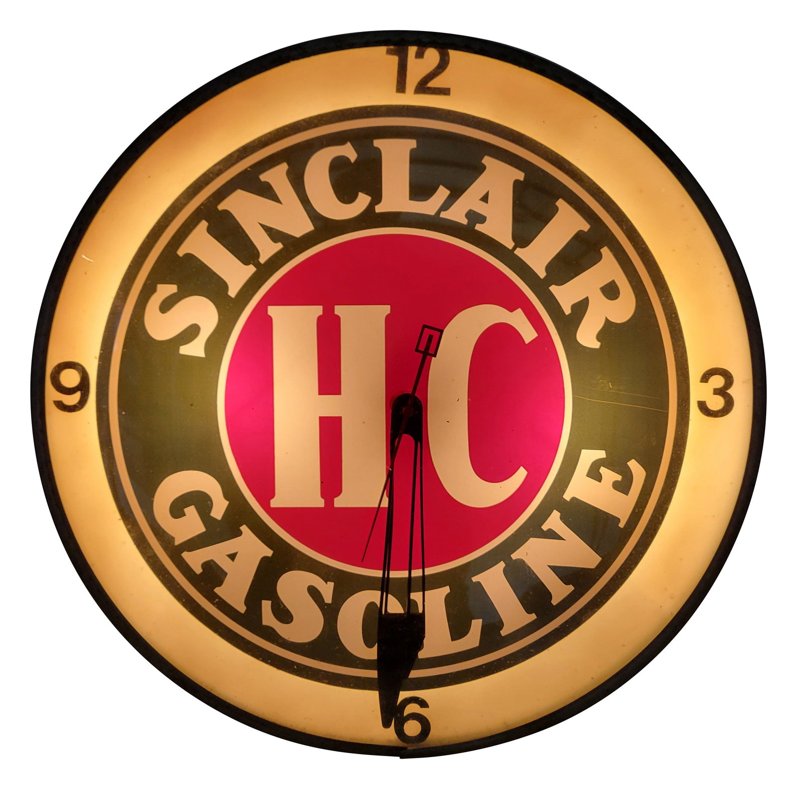 Sinclair HC Gasoline Light Up Clock (1 of 3)