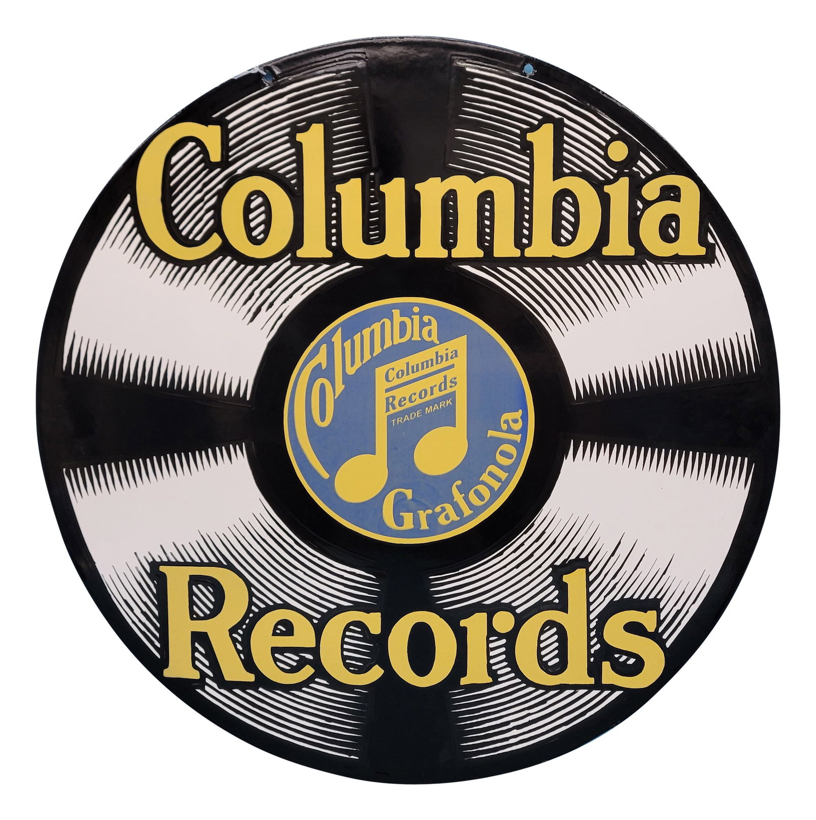 Modern Reproduction Columbia Records Single Sided Sign (1 of 2)