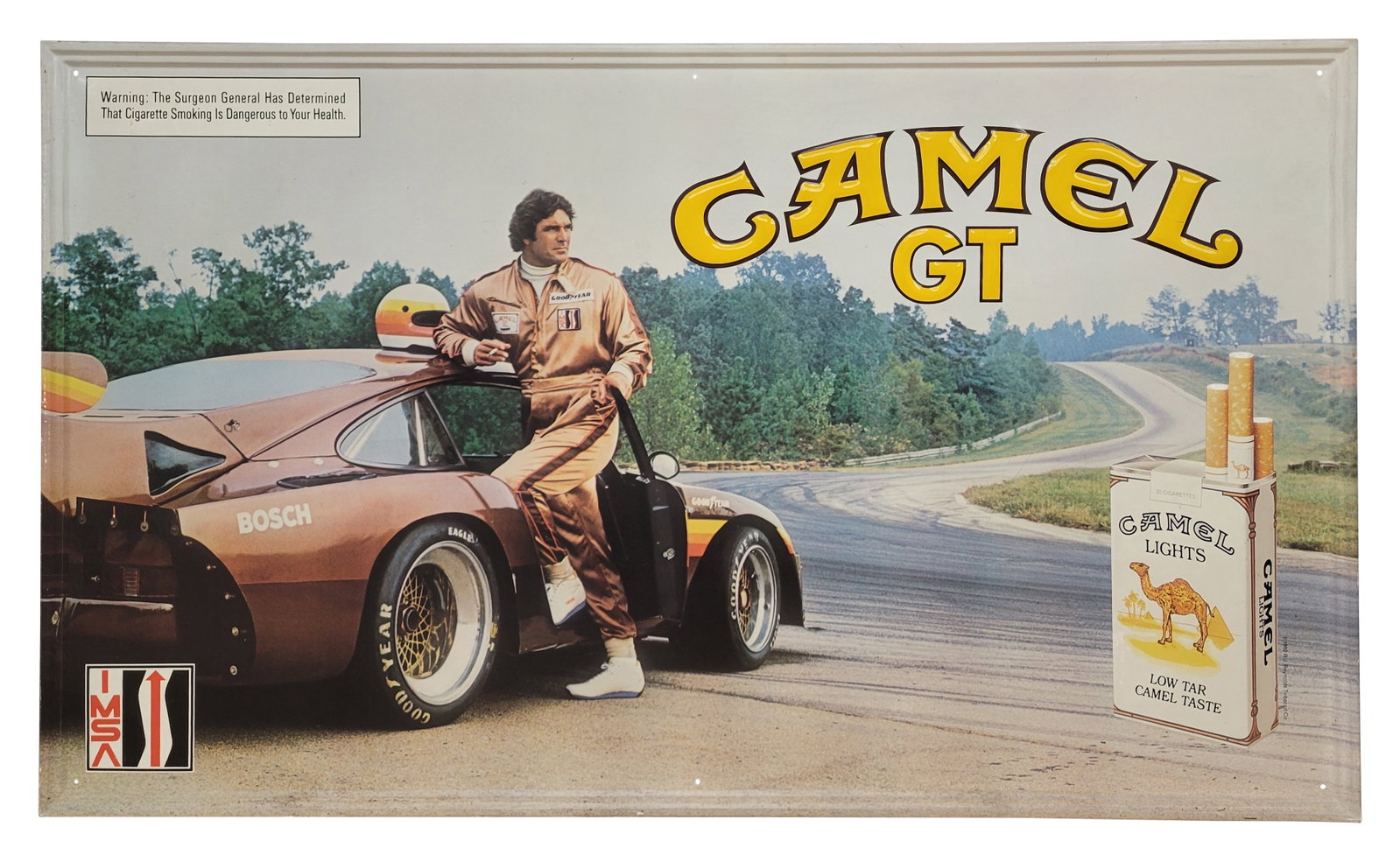 1982 Camel GT Embossed Single Sided Tin Sign (1 of 2)