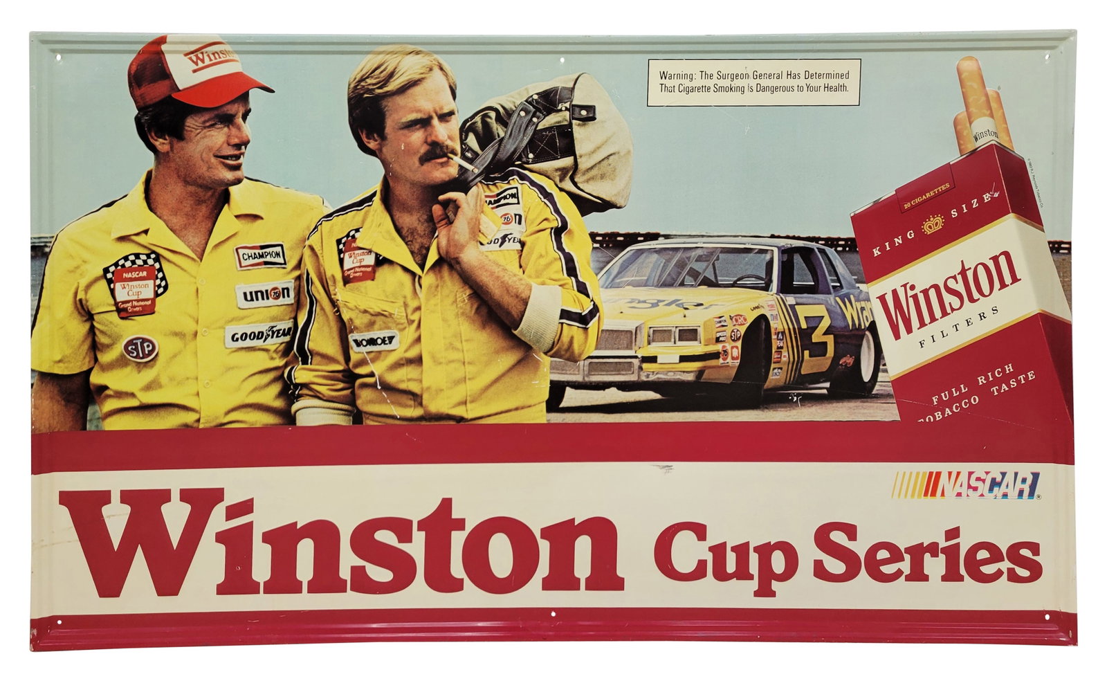 1982 Nascar Winston Cup Series Dale Earnhardt Single Sided Embossed Tin Sign (1 of 2)