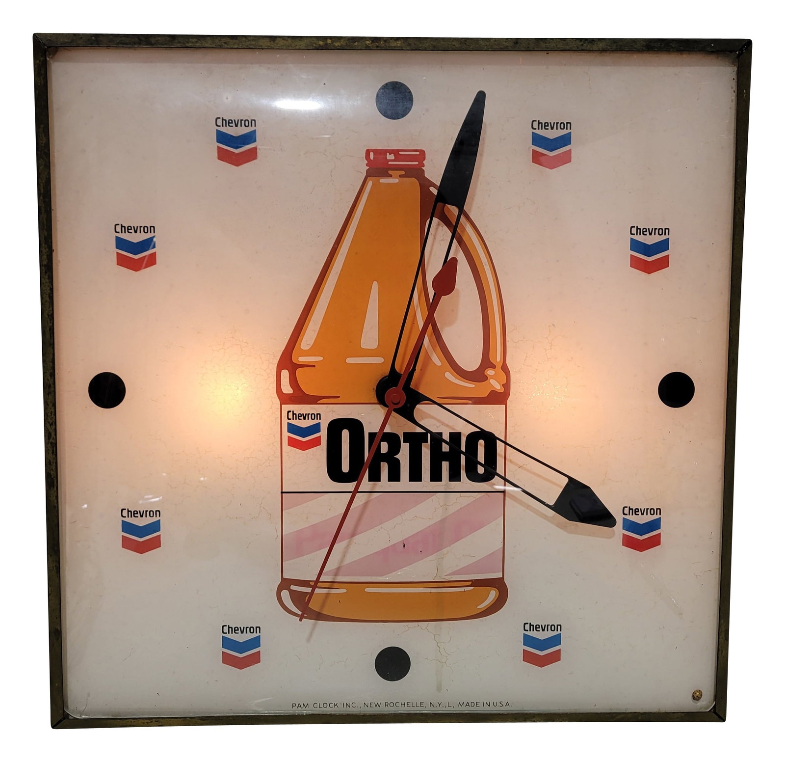 Chevron Ortho Light Up Pam Advertising Clock (1 of 3)