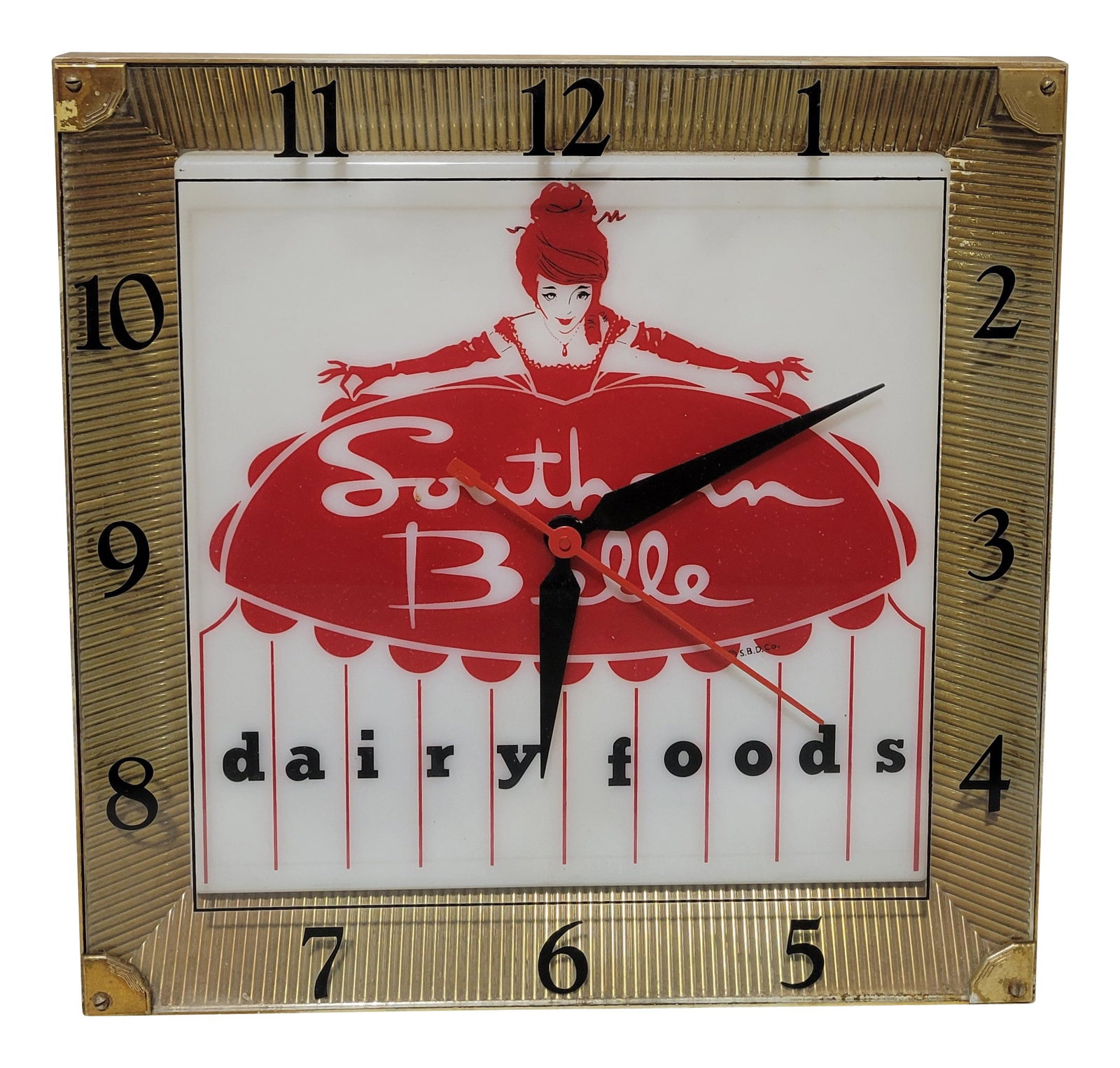 Southern Belle Dairy Foods Advertising Clock (1 of 2)