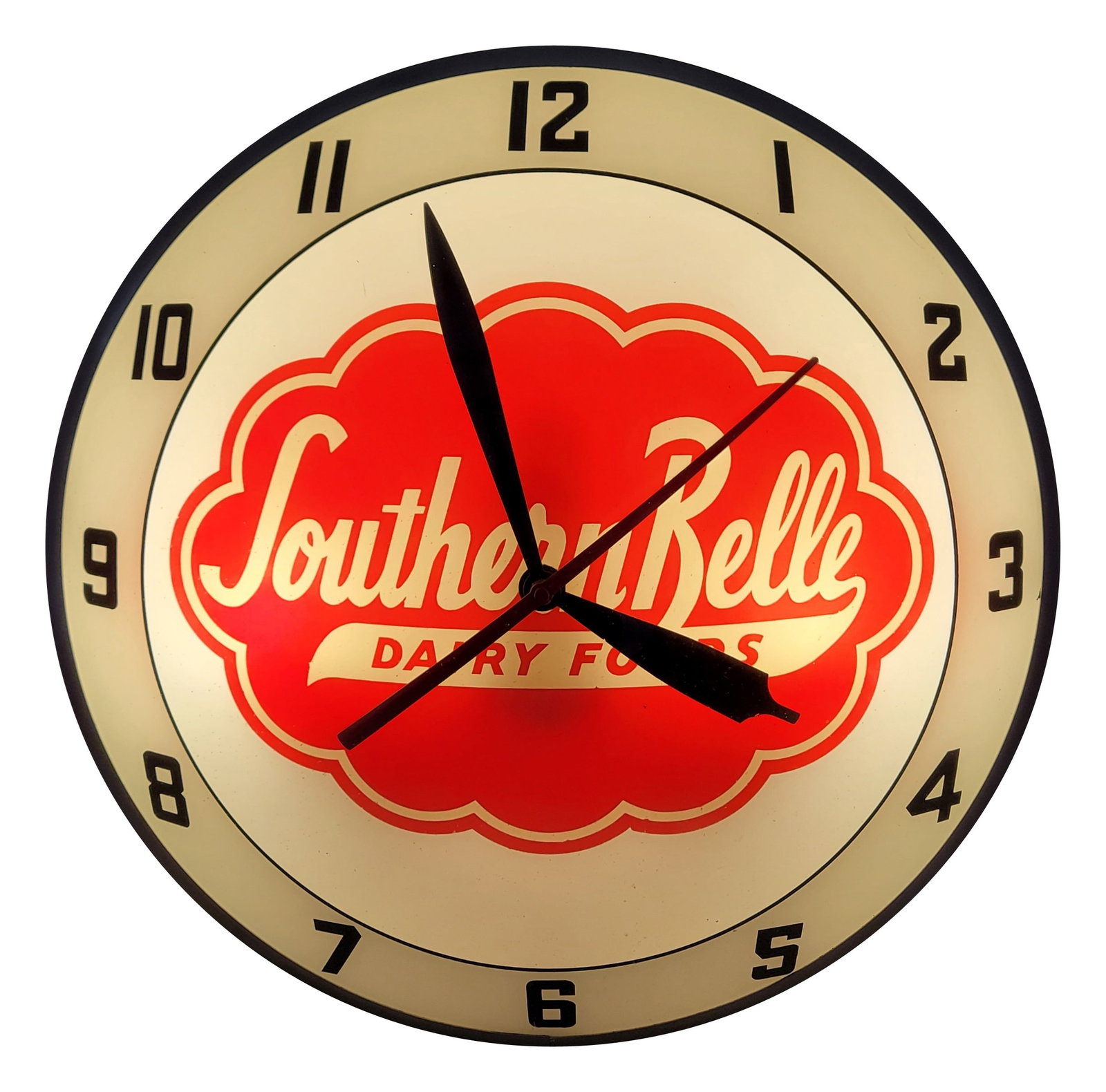 Southern Belle Dairy Foods Double Bubble Light Up Advertising Clock (1 of 3)