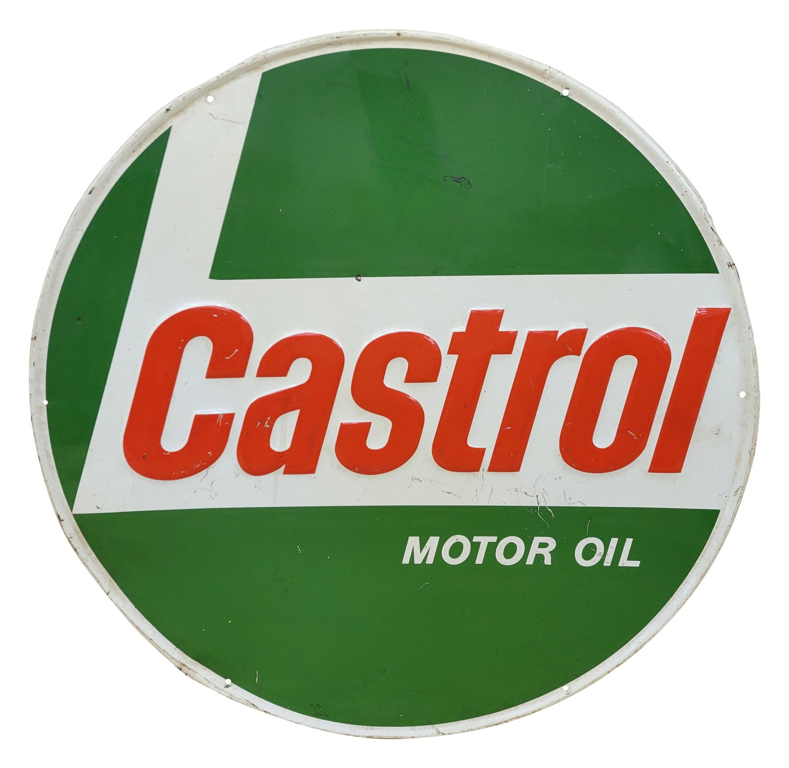 Castrol Motor Oil Embossed Single Sided Tin Sign (1 of 2)