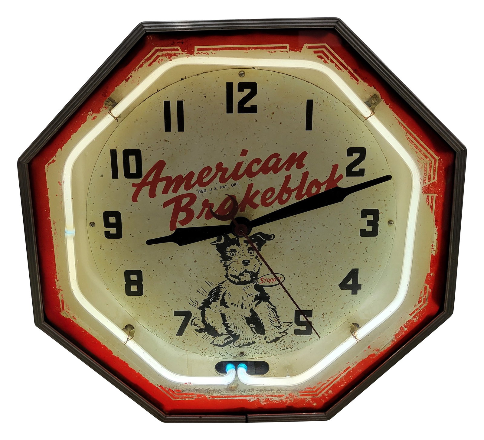 American Brakeblok Octagon Neon Clock (1 of 4)