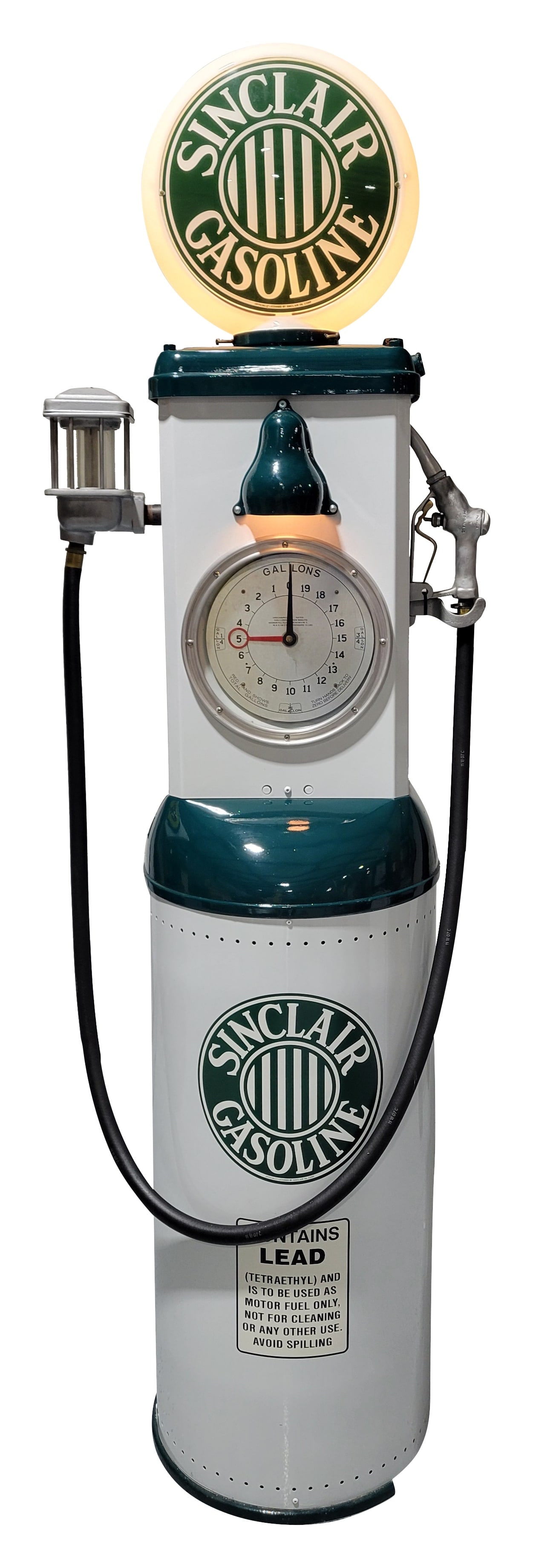 Martin & Schwartz Model #329 Clockface Gas Pump Sinclair Professionally Restored (1 of 5)