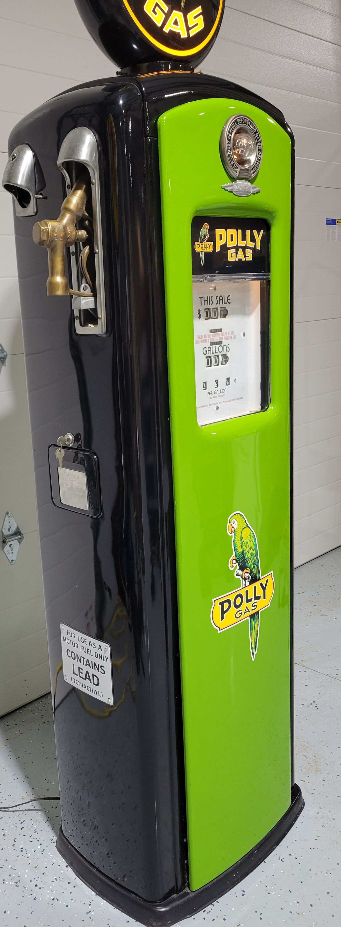 Bennett Model #646 Computing Gas Pump Polly Professionally Restored - 3