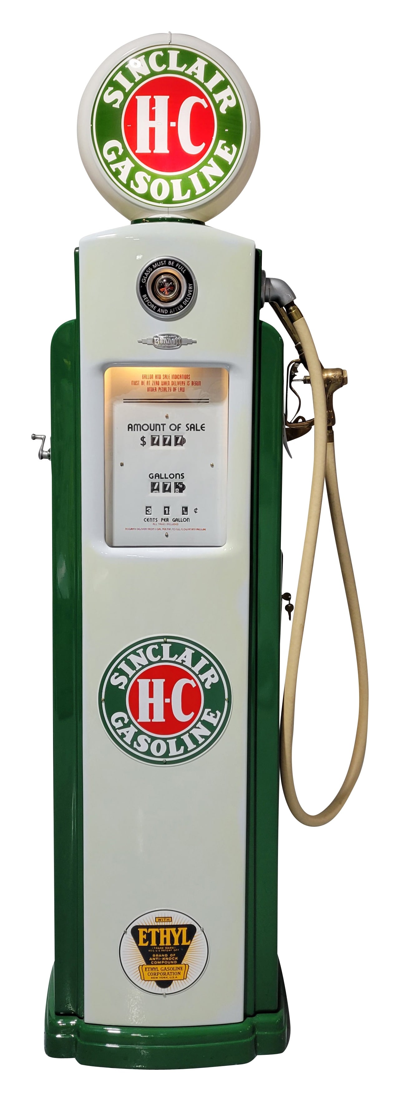 HC Sinclair Bennett Model #546 Computing Gas Pump Professionally Restored (1 of 4)