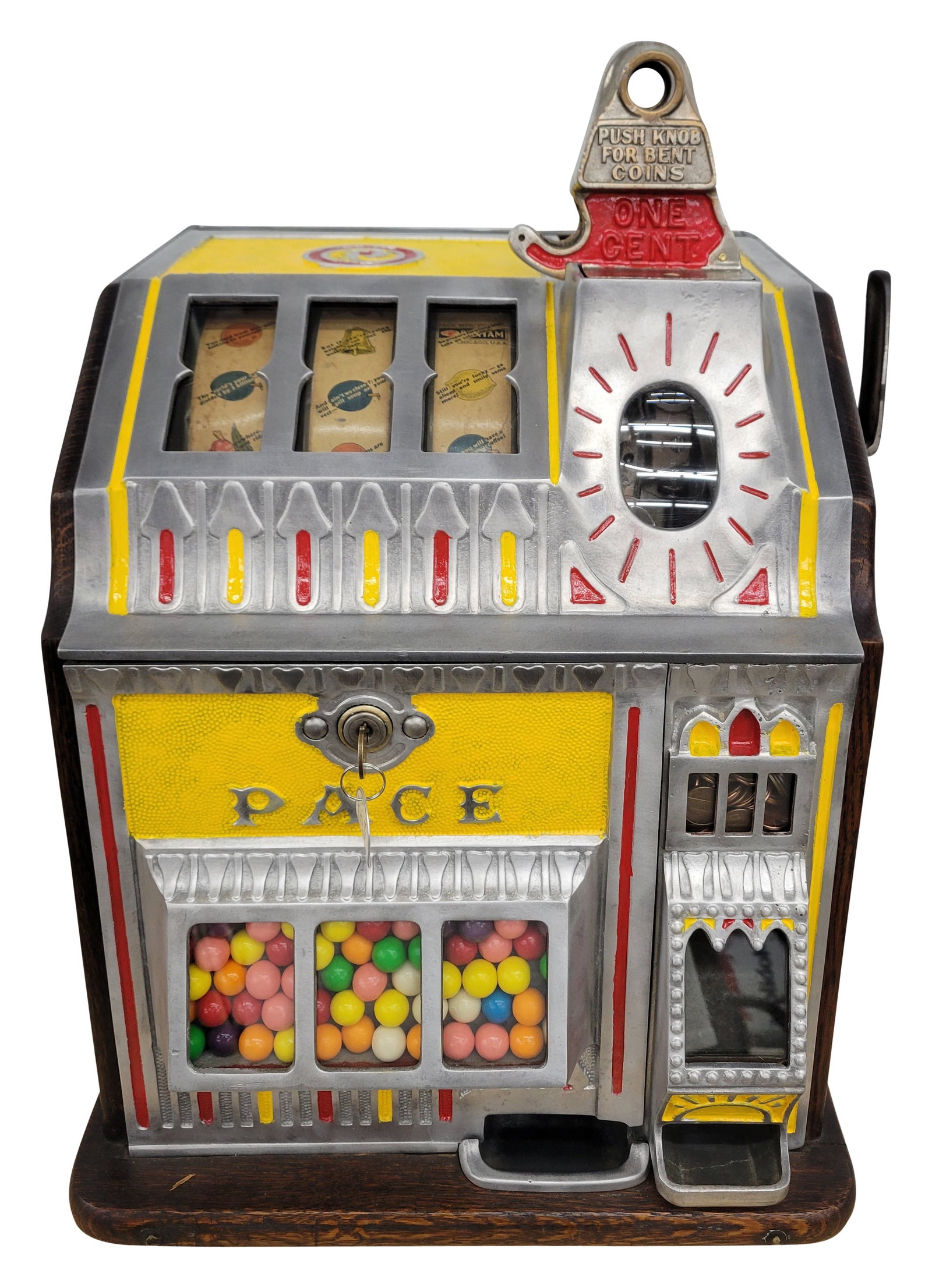 Pace Bantam 1 Cent Coin Operated Slot Machine Trade Stimulator (1 of 5)