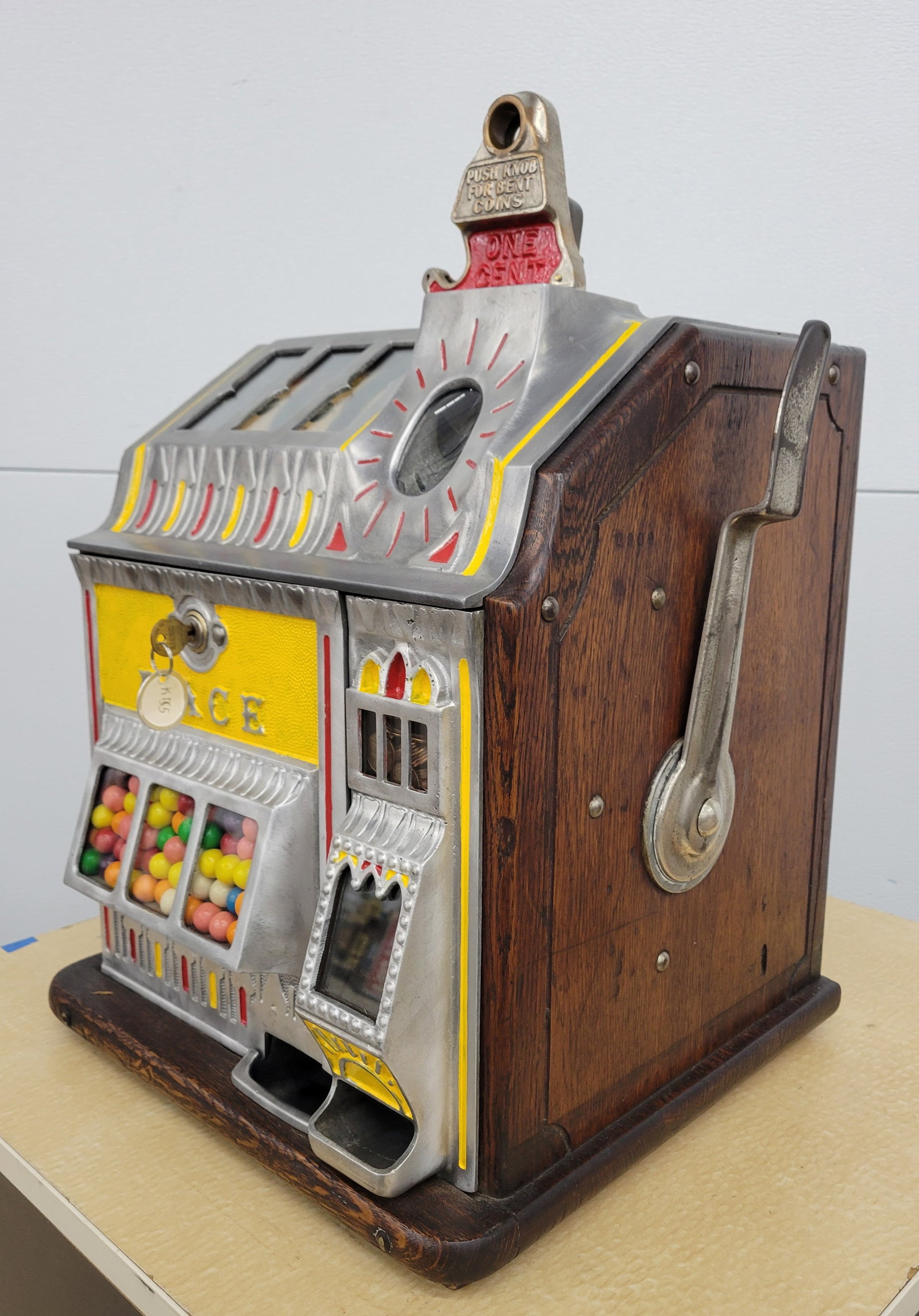 Pace Bantam 1 Cent Coin Operated Slot Machine Trade Stimulator - 2