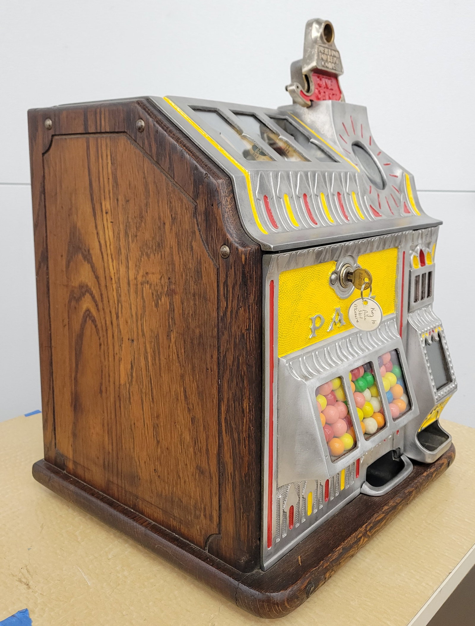 Pace Bantam 1 Cent Coin Operated Slot Machine Trade Stimulator - 3