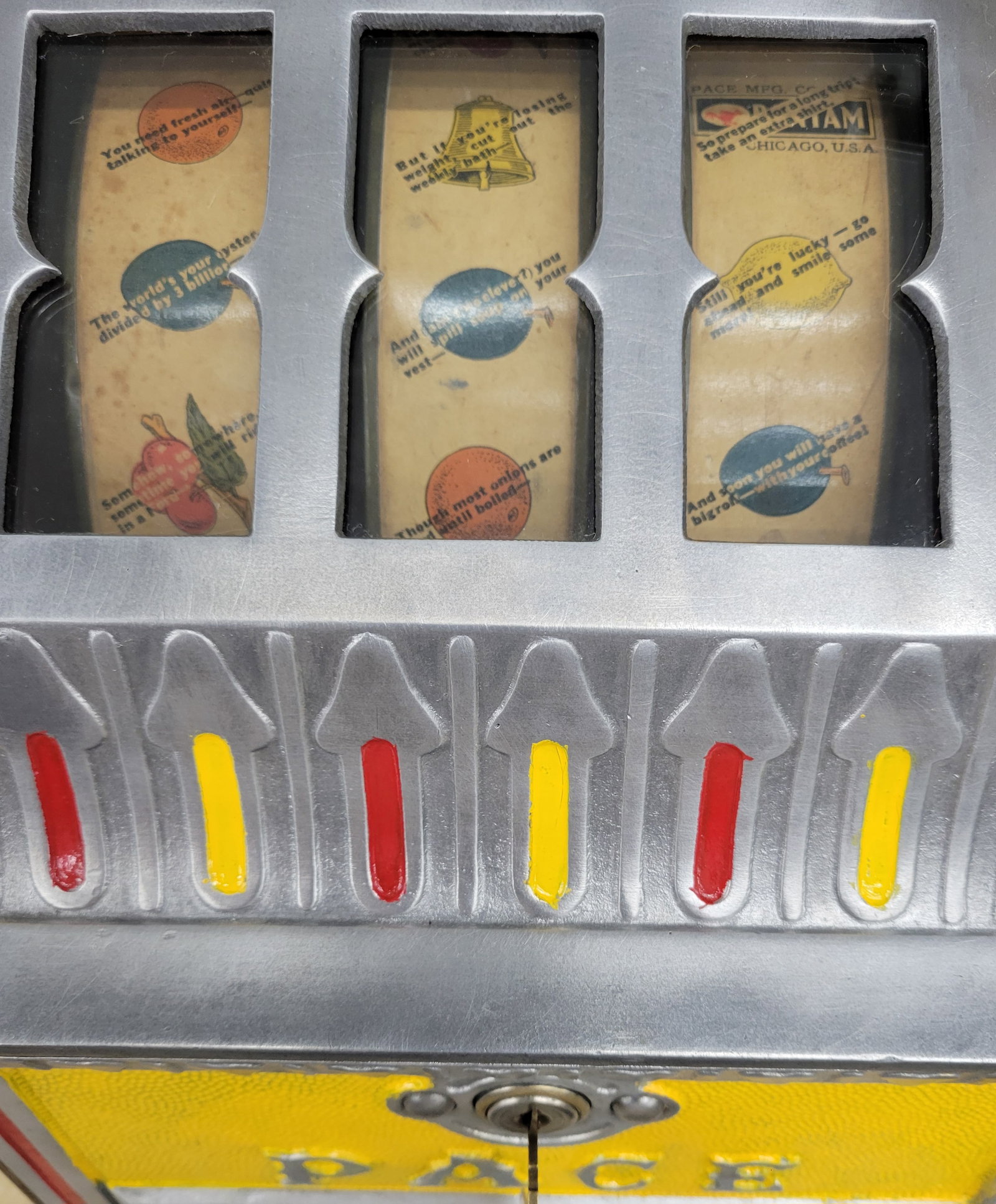 Pace Bantam 1 Cent Coin Operated Slot Machine Trade Stimulator - 5