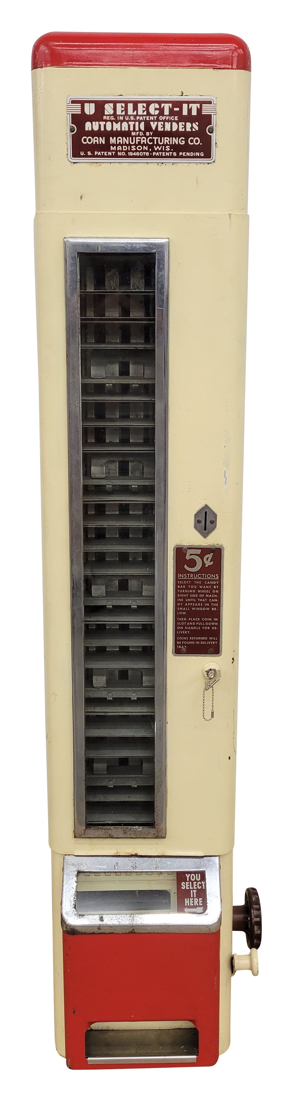 U Select It Automatic Venders 5 Cent Coin Operated Vending Machine (1 of 3)