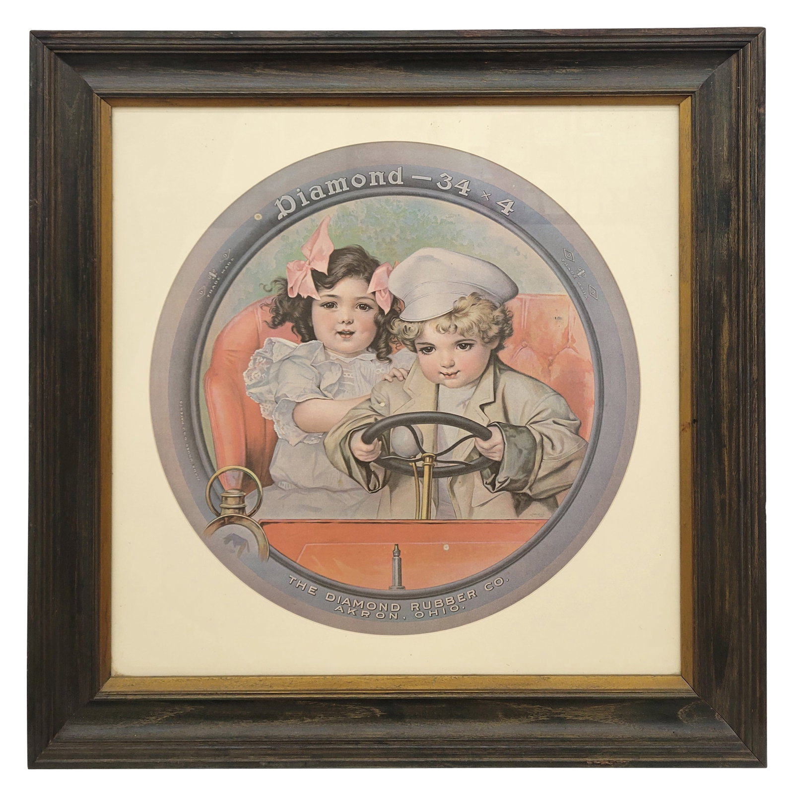 The Diamond Rubber Co. Framed Advertising (1 of 2)