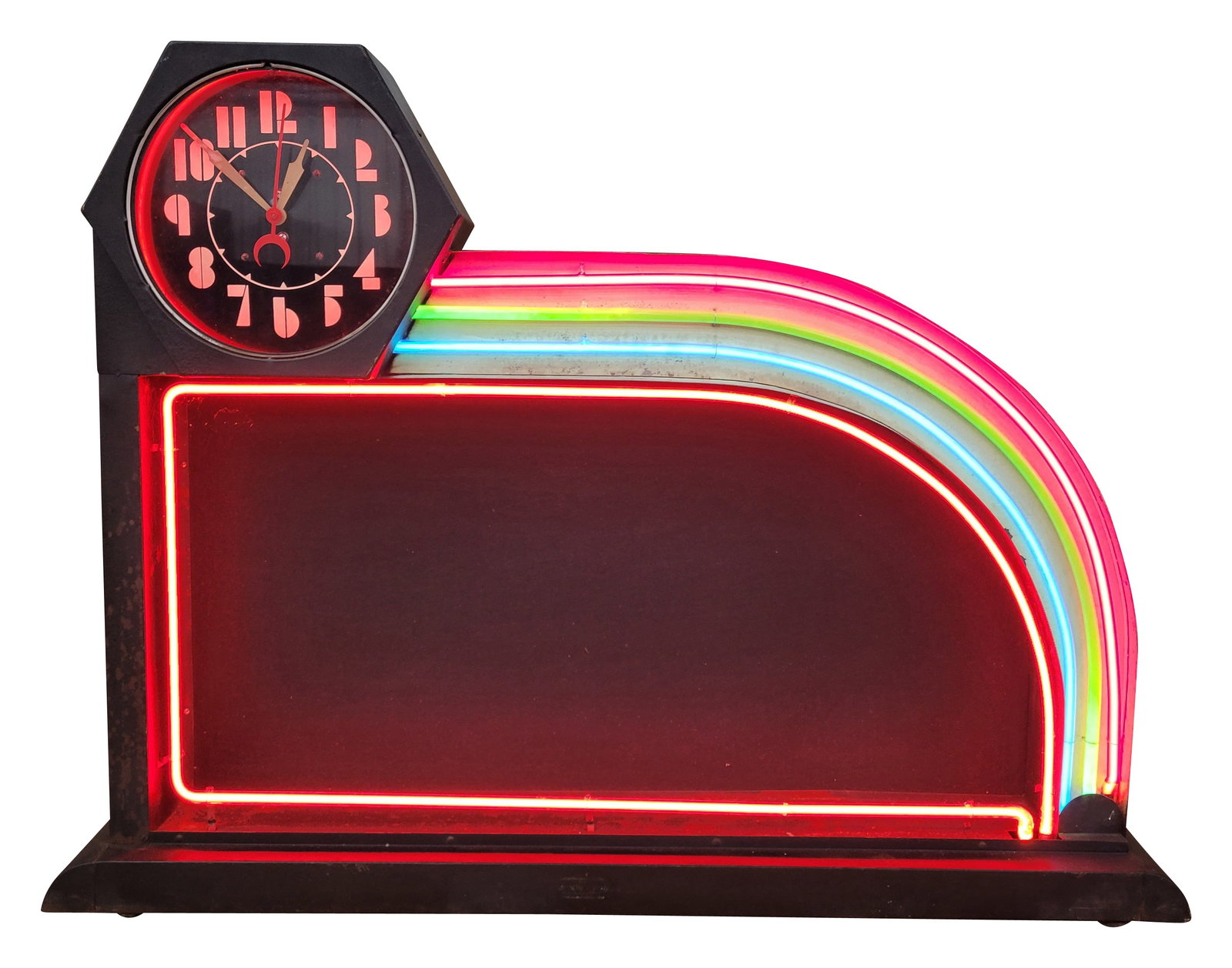 Deco Style Cleveland Clock Neon Menu Message Board Sign (1 of 4)
