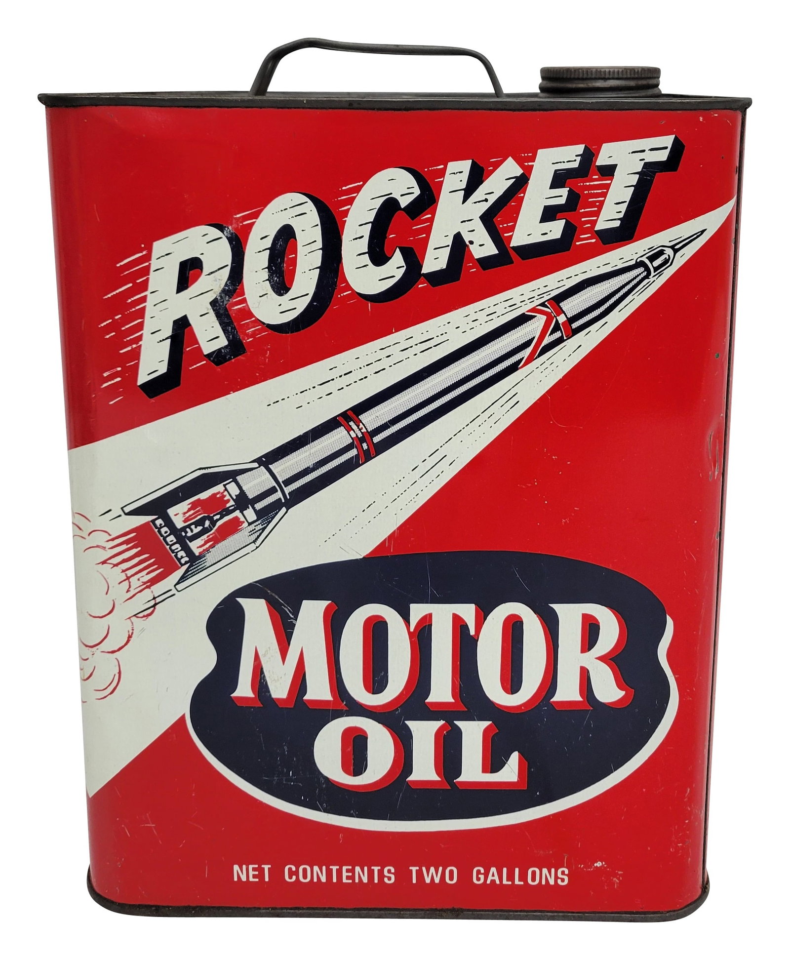 Rocket Motor Oil 2 Gallon Metal Can (1 of 4)