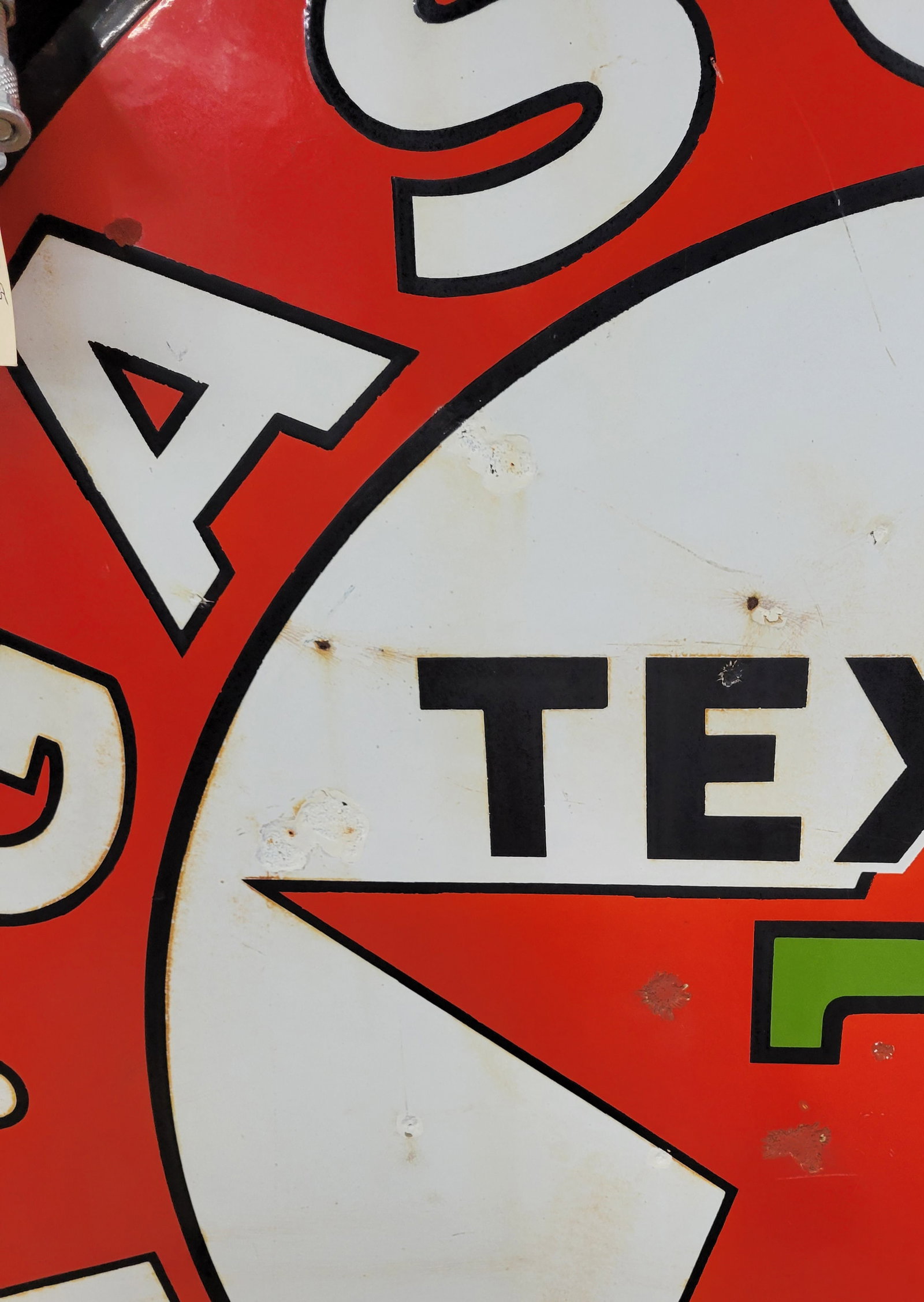 42" Texaco Gasoline Motor Oil DSP Sign With Ring - 4