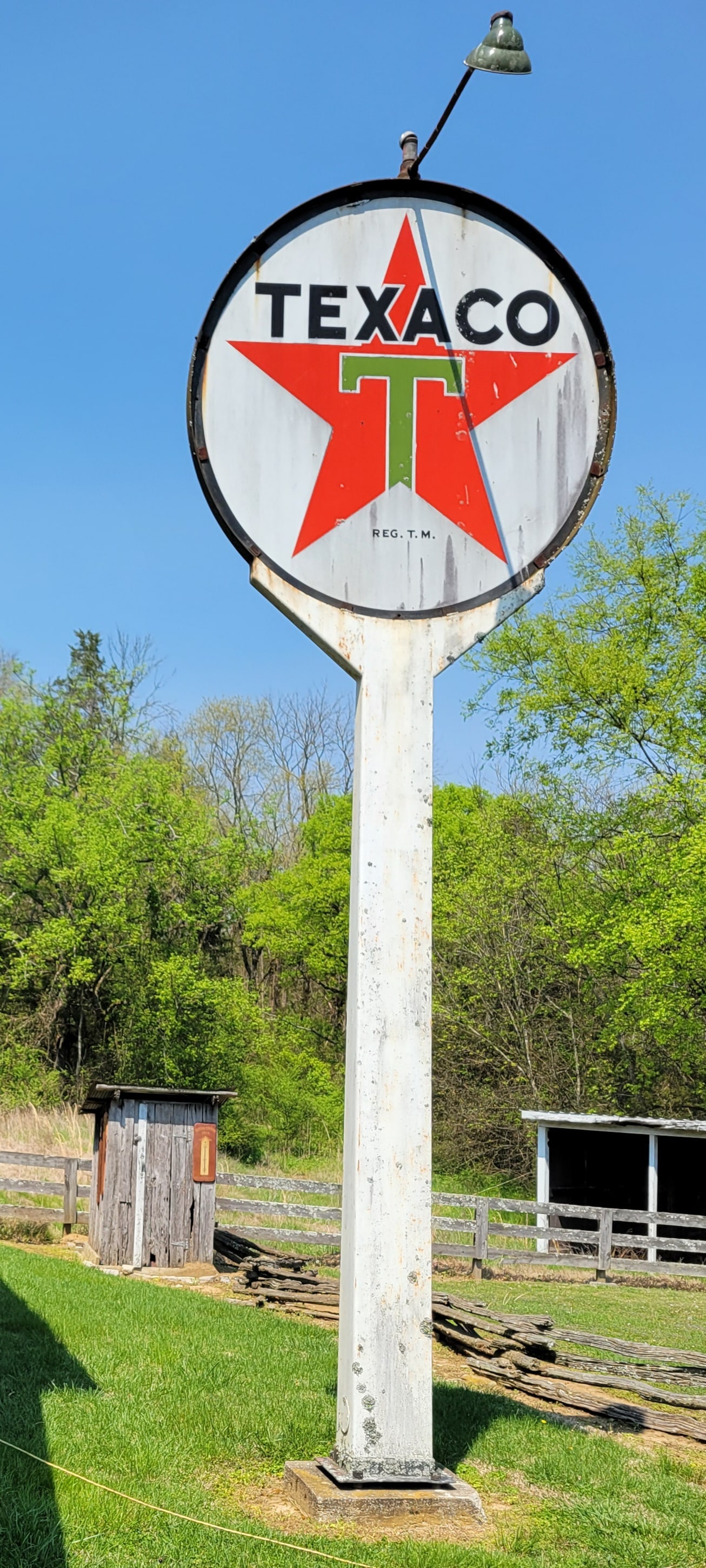 18ft Double Sided Porcelain Texaco Id Sign With Sign Pole (1 of 3)