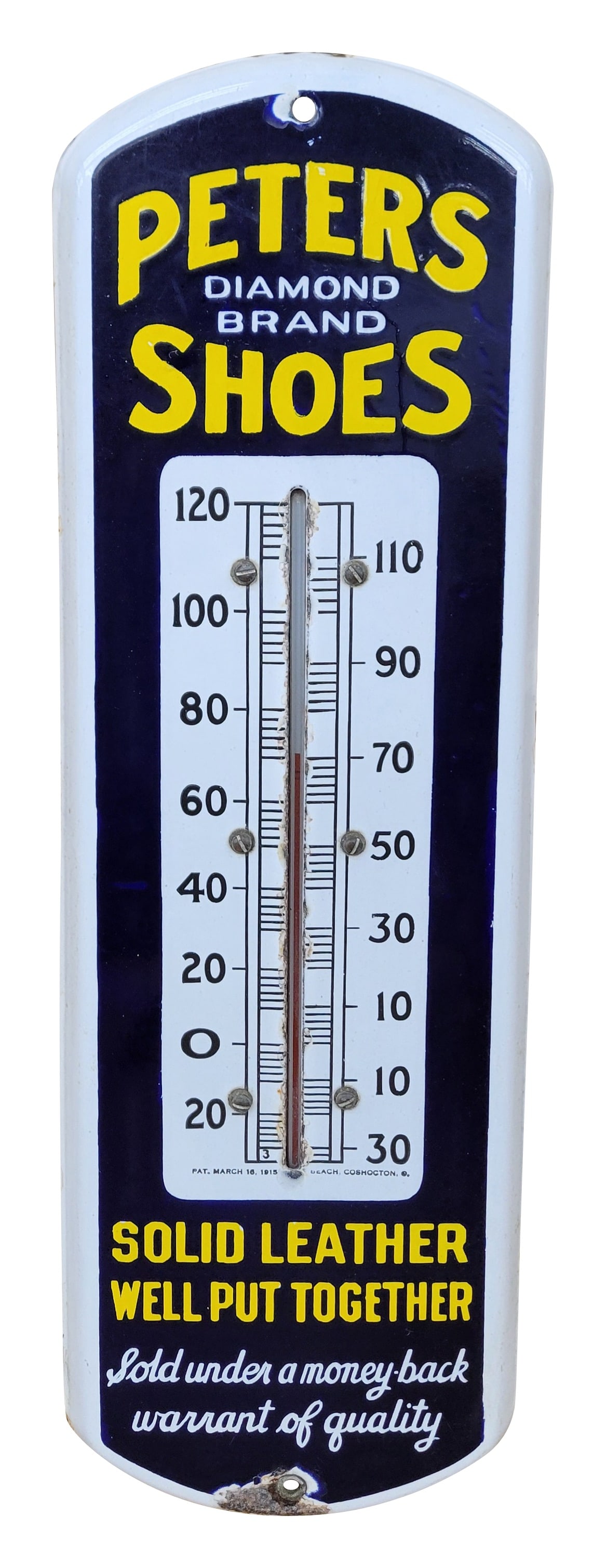Peters Diamond Brand Shoes Porcelain Thermometer (1 of 3)