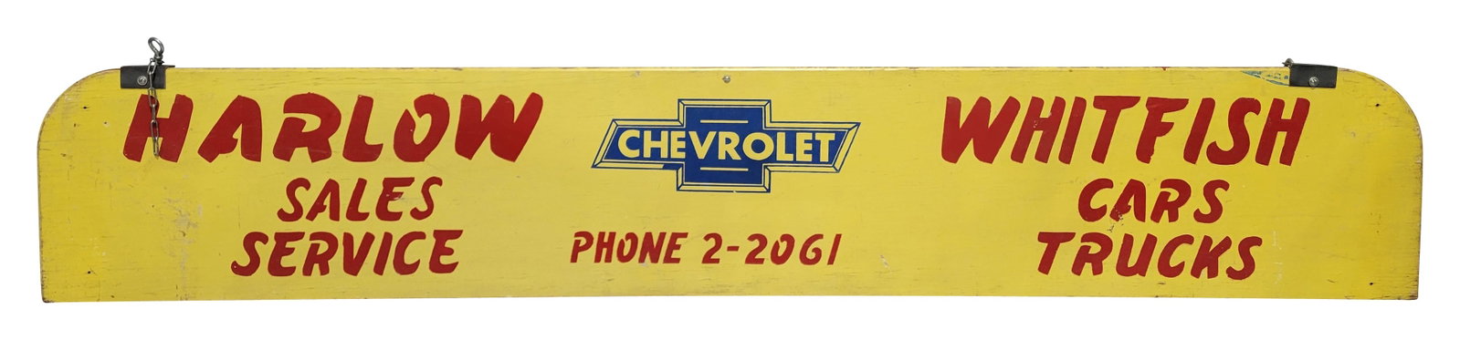 Harlow Whitfish Chevrolet Sales Service Cars Trucks Wood Sign (1 of 2)