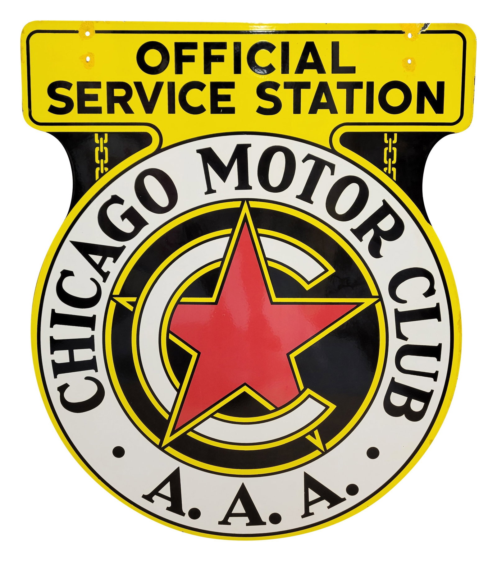 Chicago Motor Club AAA Official Service Station DSP Sign (1 of 2)