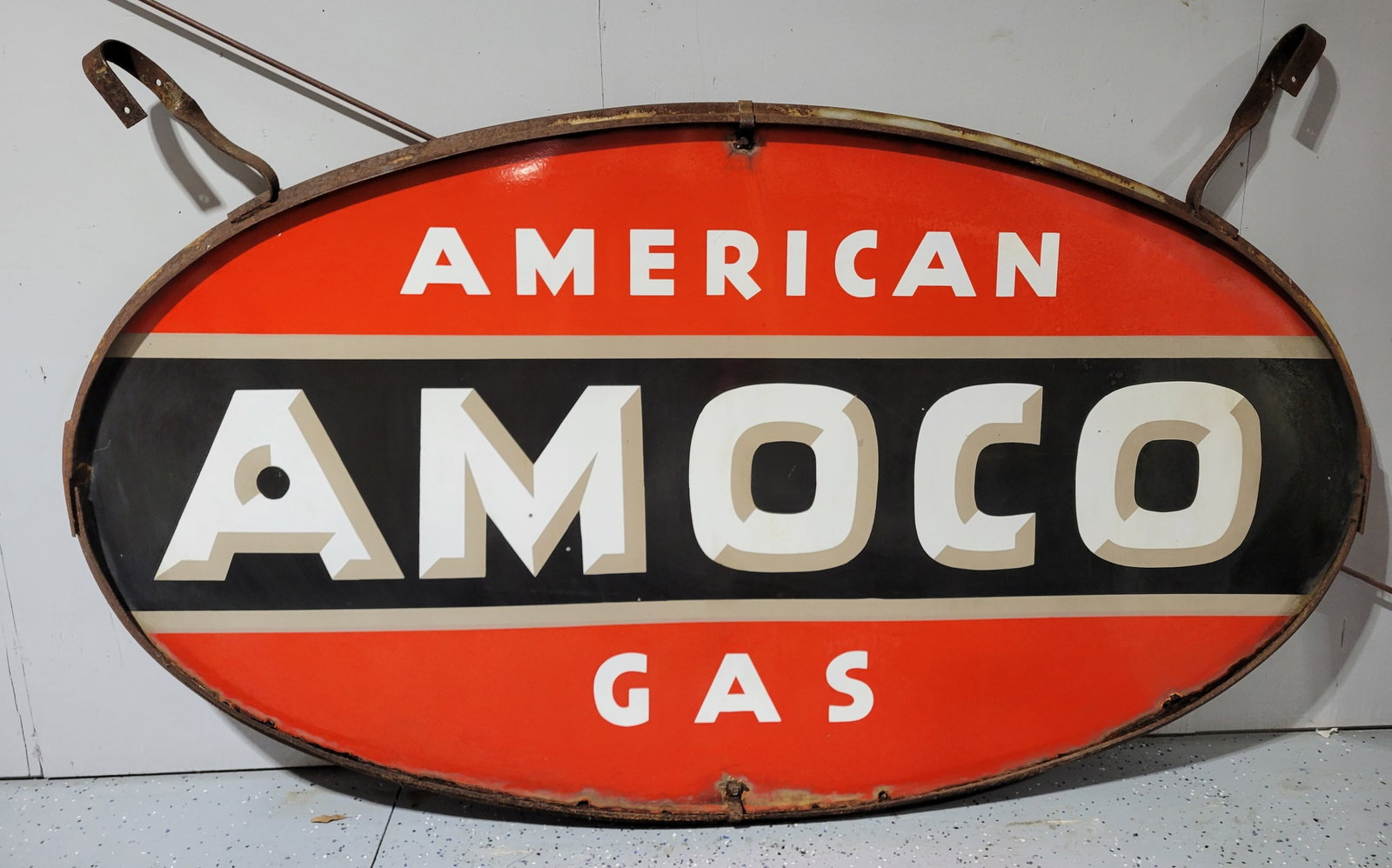 Amoco American Gas DSP Dealer Sign With Ring (1 of 2)