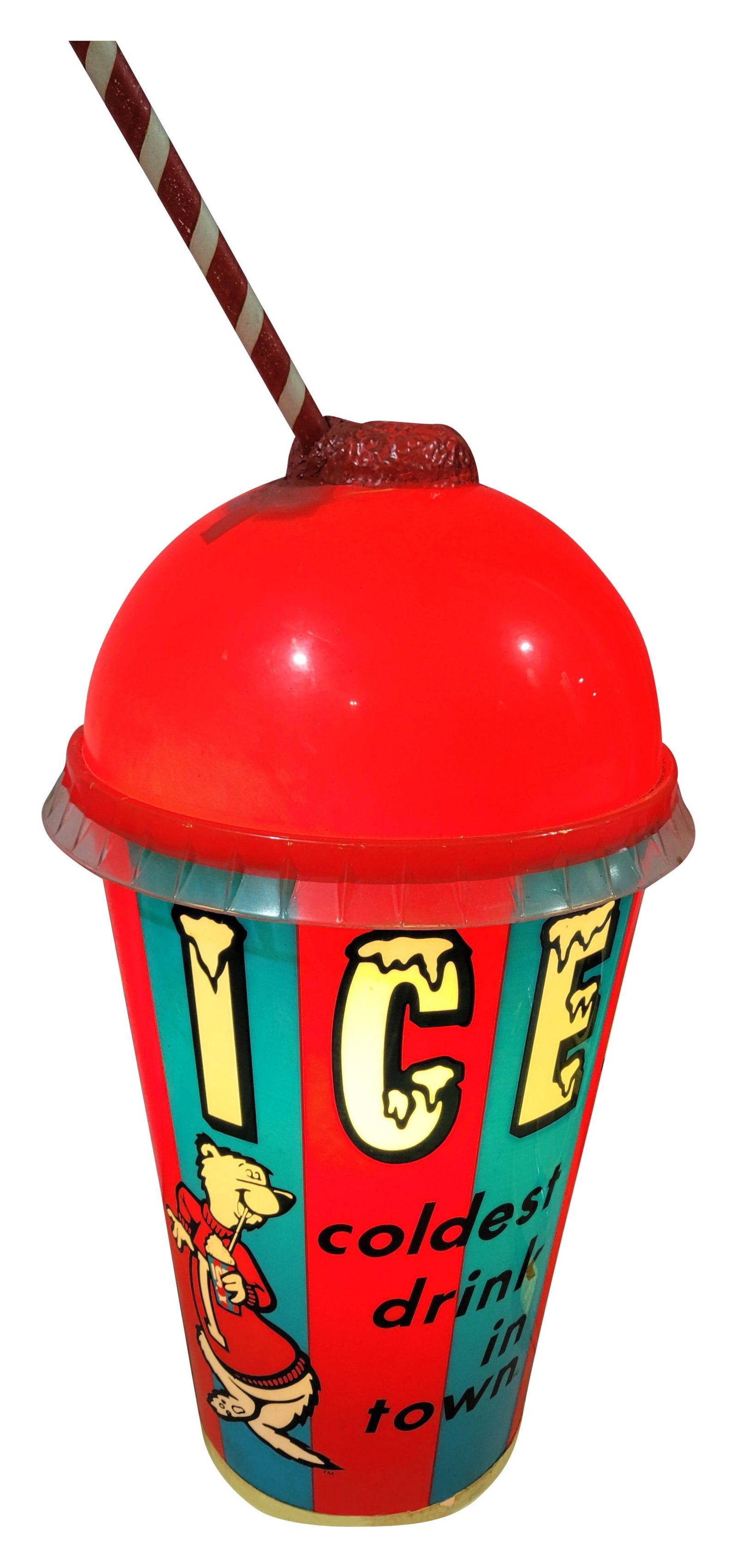 Icee Coldest Drink In Town Light Up Plastic Display Sign (1 of 6)