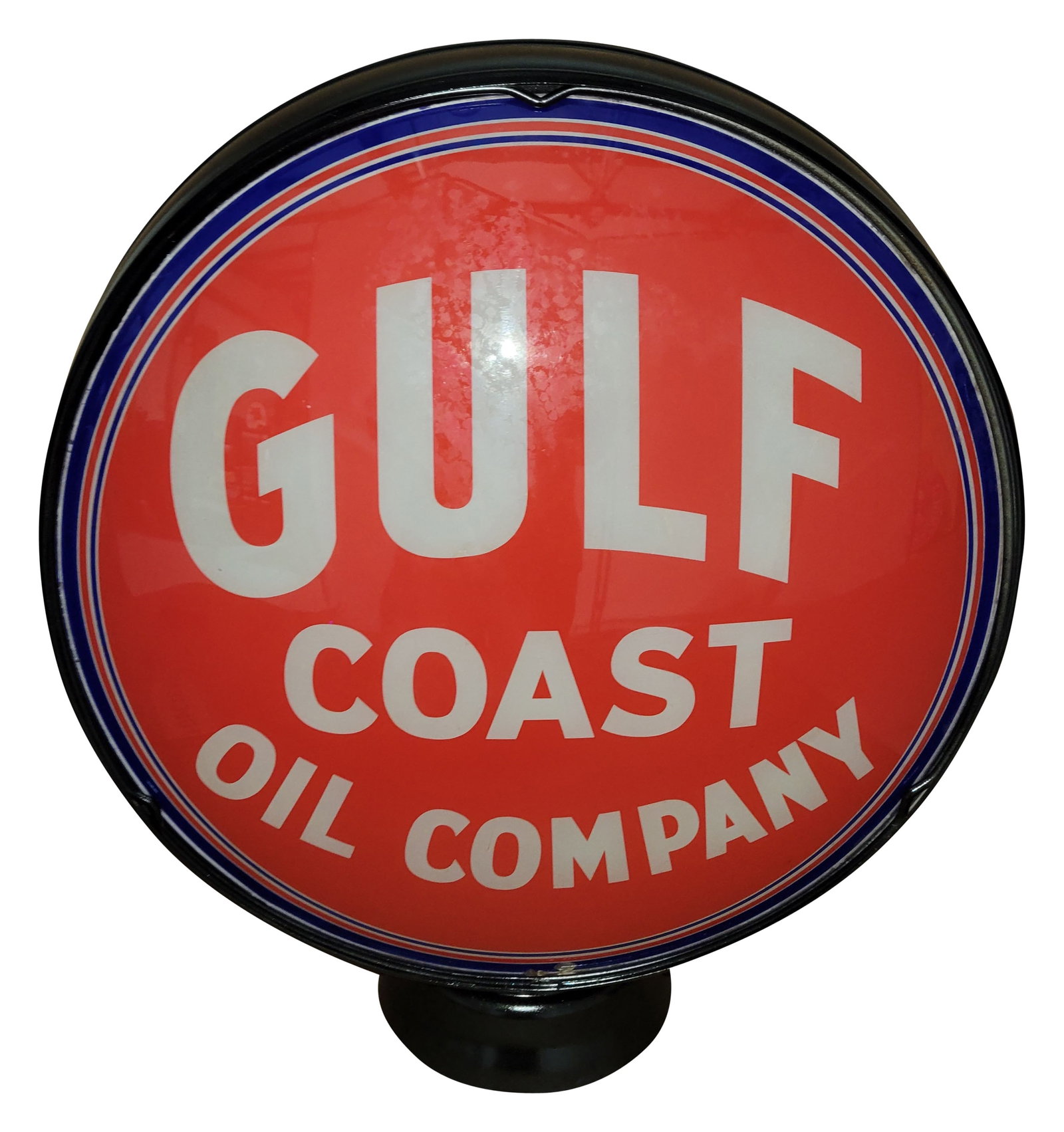 Gulf Coast Oil Company 15" Single LP Metal Gas Pump Globe (1 of 2)