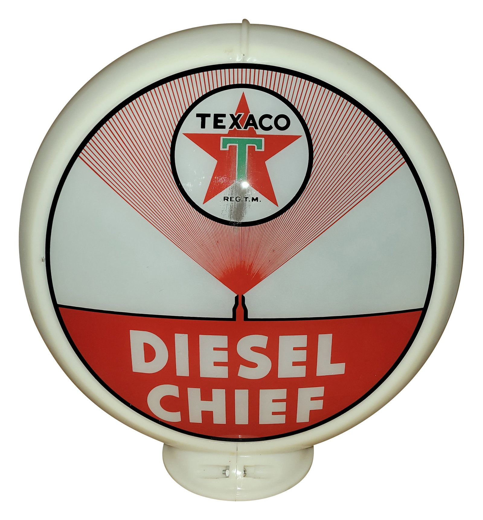 Texaco Diesel Chief 13.5" Single Lens w/ Capco Gas Globe Body (1 of 2)