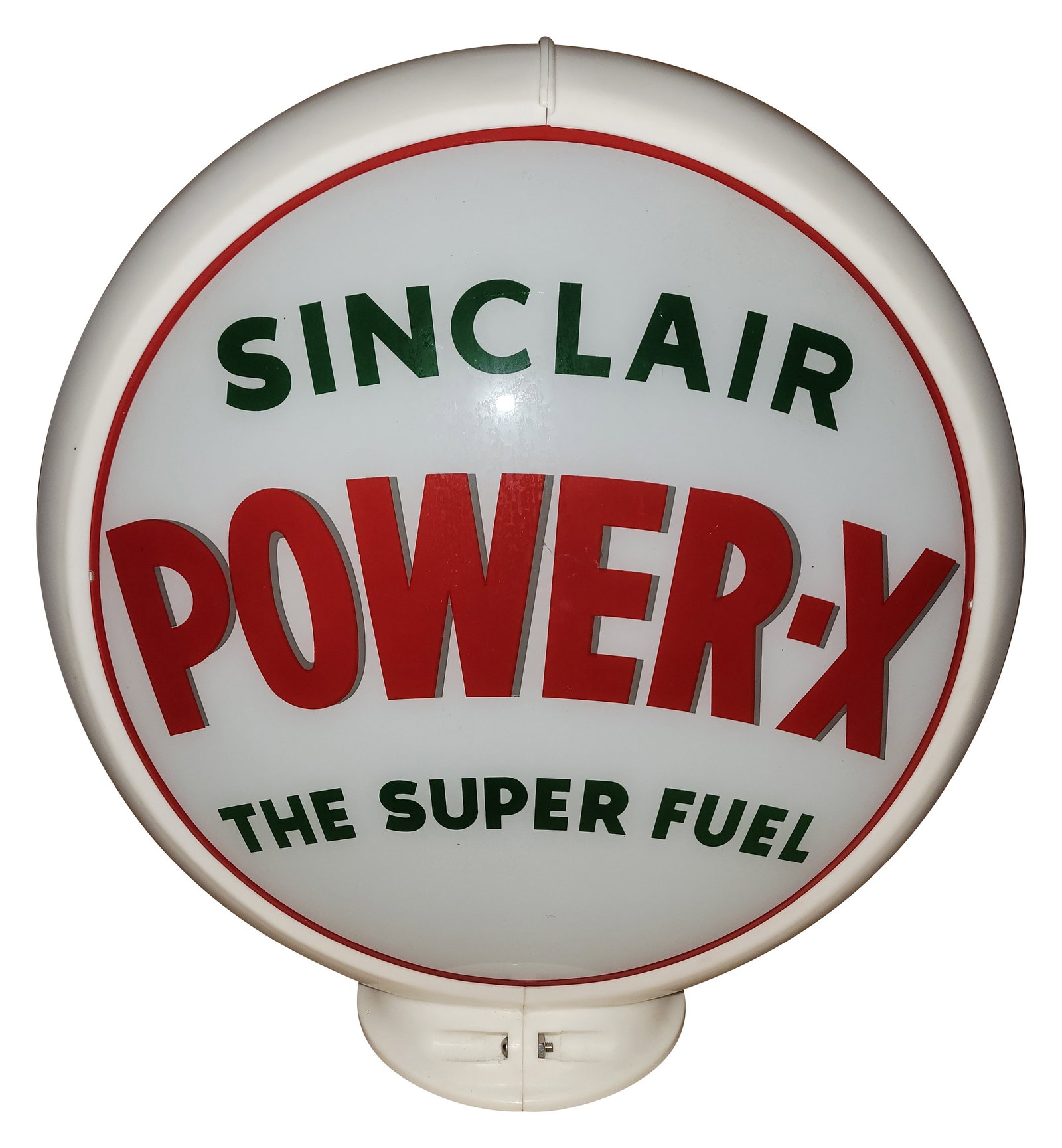 Sinclair Power X Gasoline 13.5" Complete Gas Pump Globe Capco Body (1 of 2)