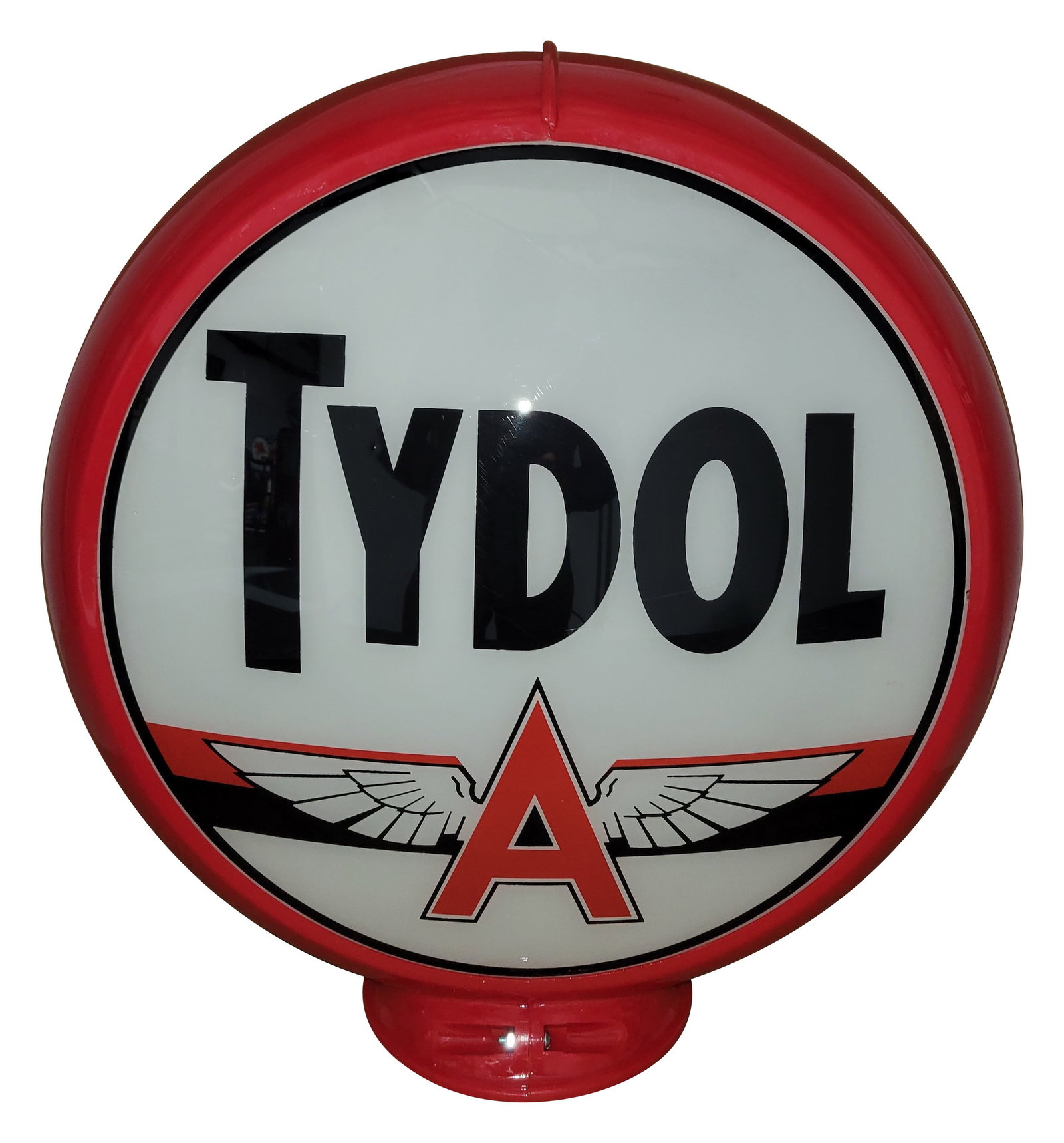 Tydol Flying A Gasoline 13.5" Single Lens w/ Capco Globe Body (1 of 2)