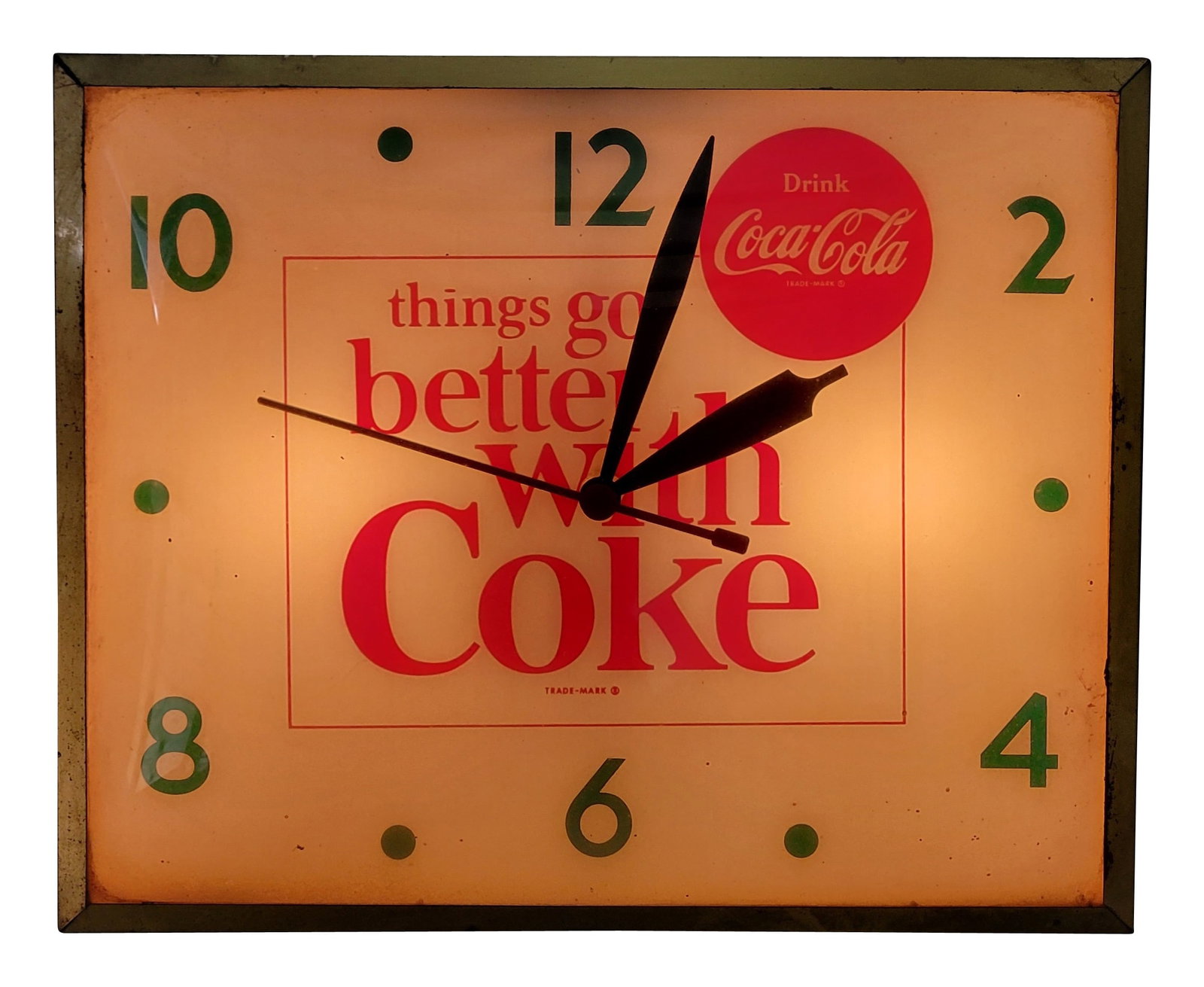 Things Go Better With Coke Light Up Advertising Clock (1 of 4)