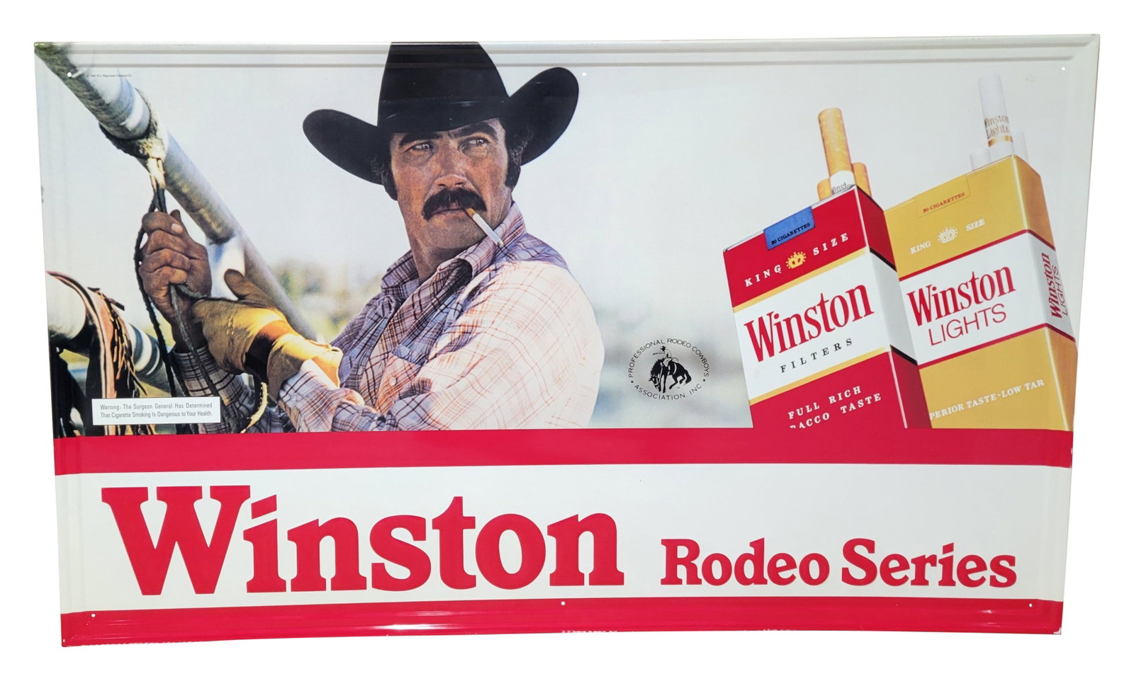 1981 Winston Rodeo Series Embossed SST Sign NOS (1 of 2)