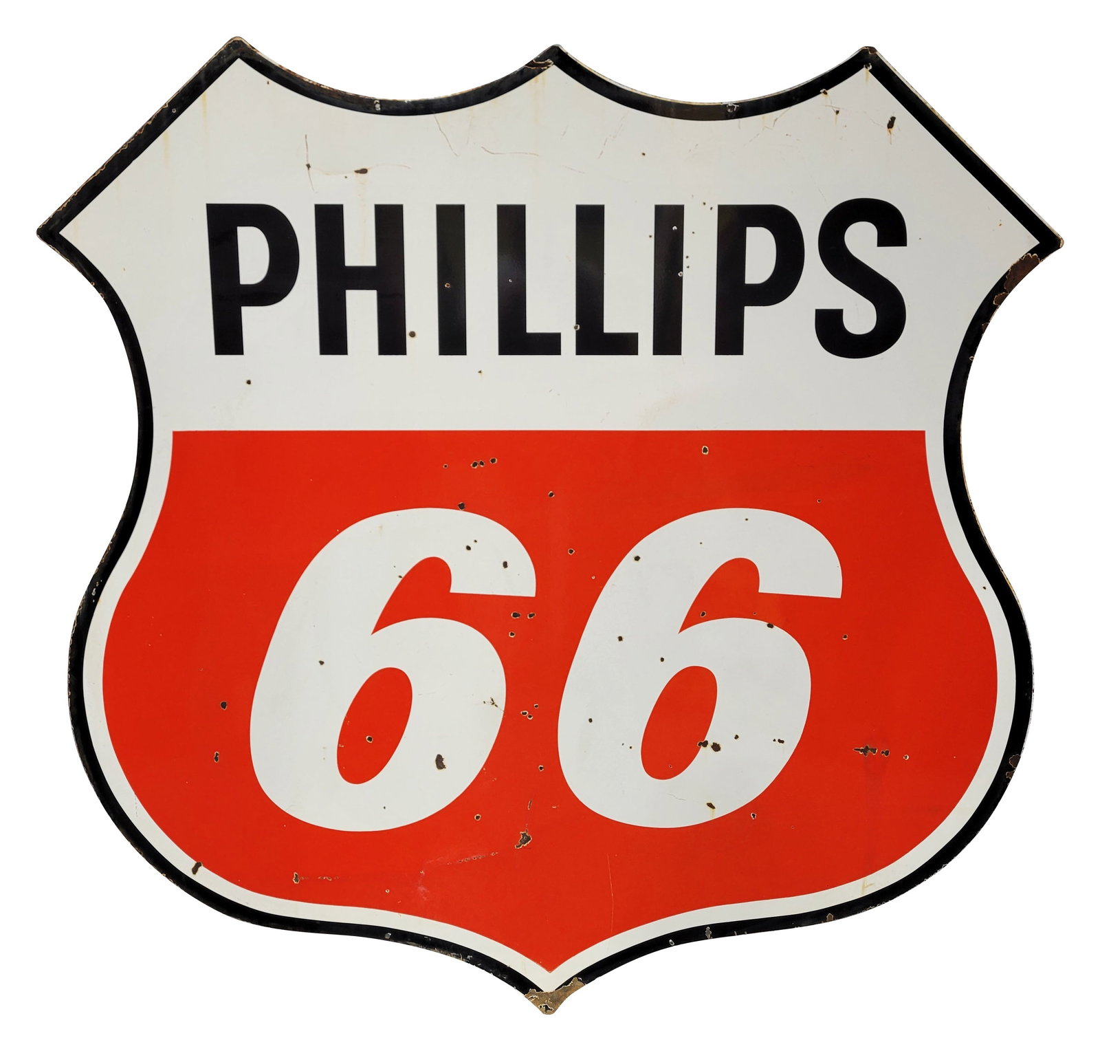 Phillips 66 Gasoline Double Sided Porcelain Dealer Sign (1 of 2)