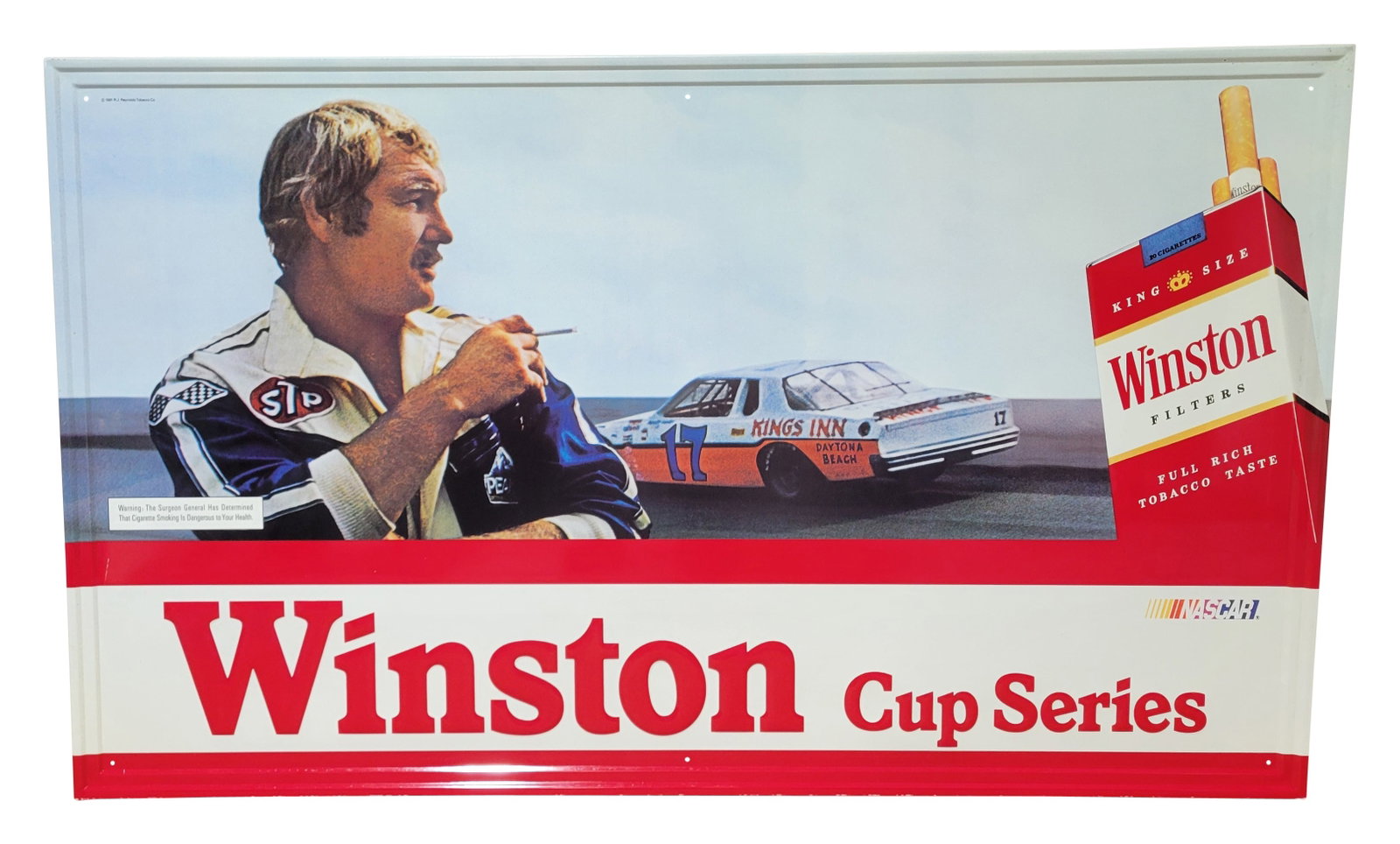 1981 NASCAR Winston Cup Series Embossed SST Sign NOS (1 of 3)