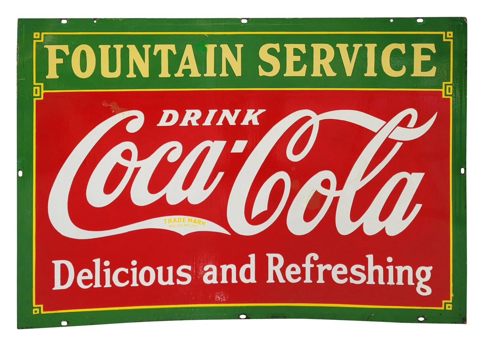 Drink Coca Cola Delicious and Refreshing Fountain Service DSP Sign (1 of 6)