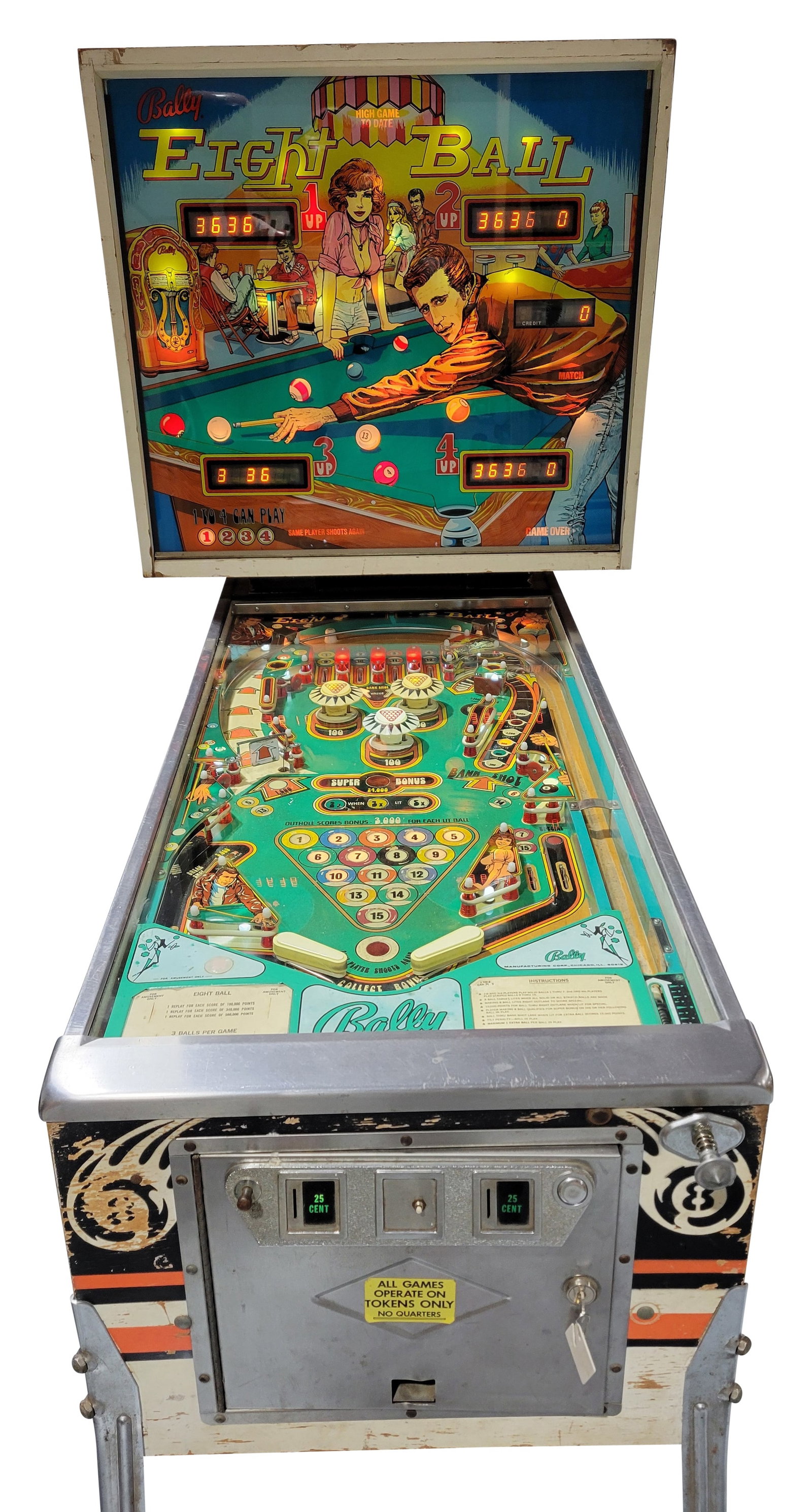 1977 Bally Eight Ball Pinball Machine (1 of 4)