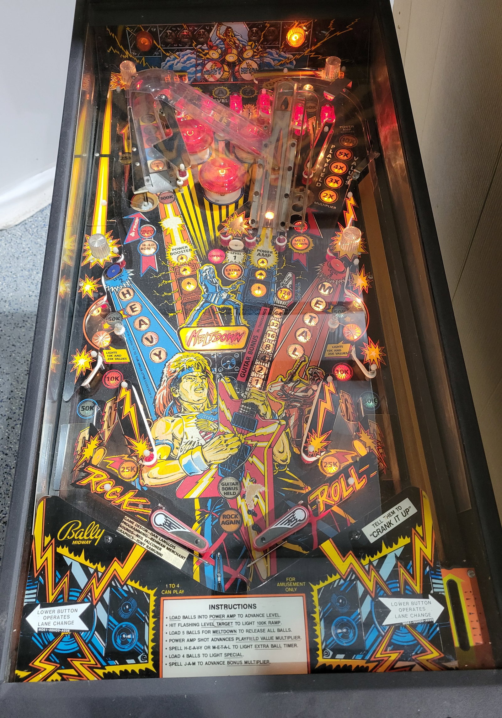 1987 Bally Midway Meltdown Pinball Machine - 4