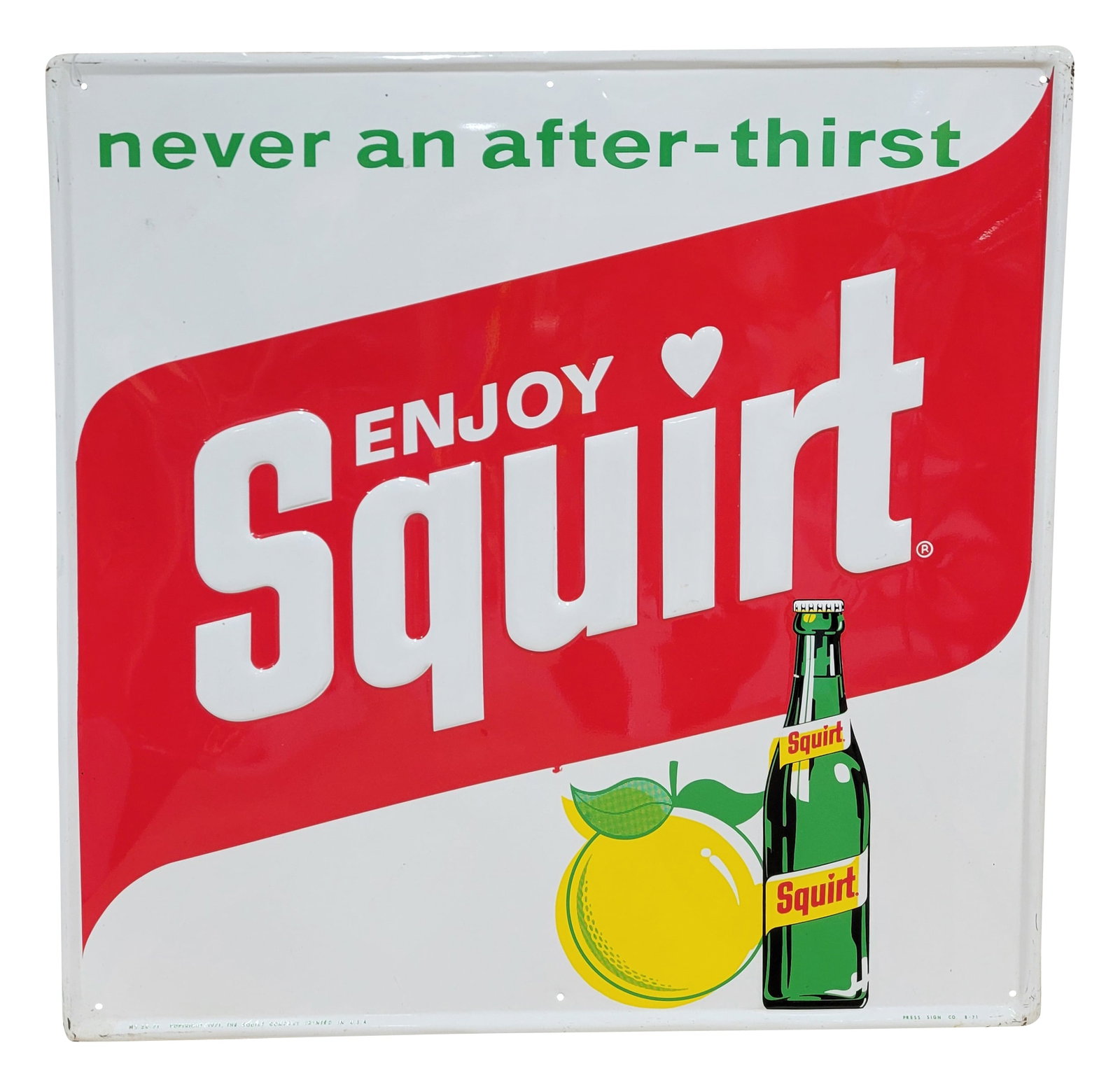 Enjoy Squirt Embossed SST Sign (1 of 2)