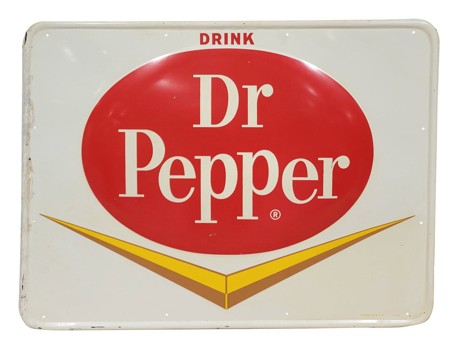 Dr Pepper Embossed Single Sided Tin Sign (1 of 2)