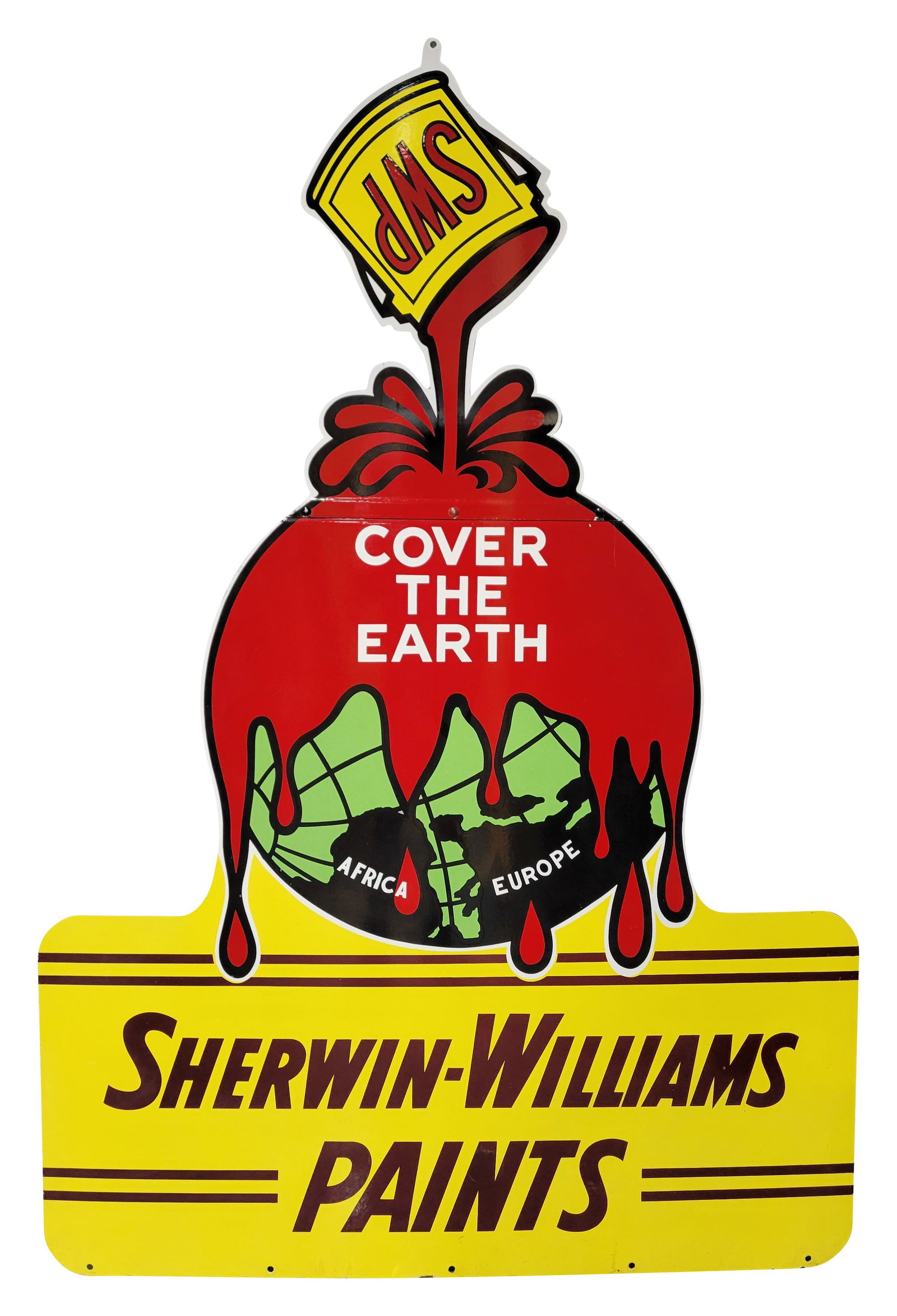 SWP Cover the Earth Sherwin Williams Paints 6' Die Cut DSP Sign (1 of 2)