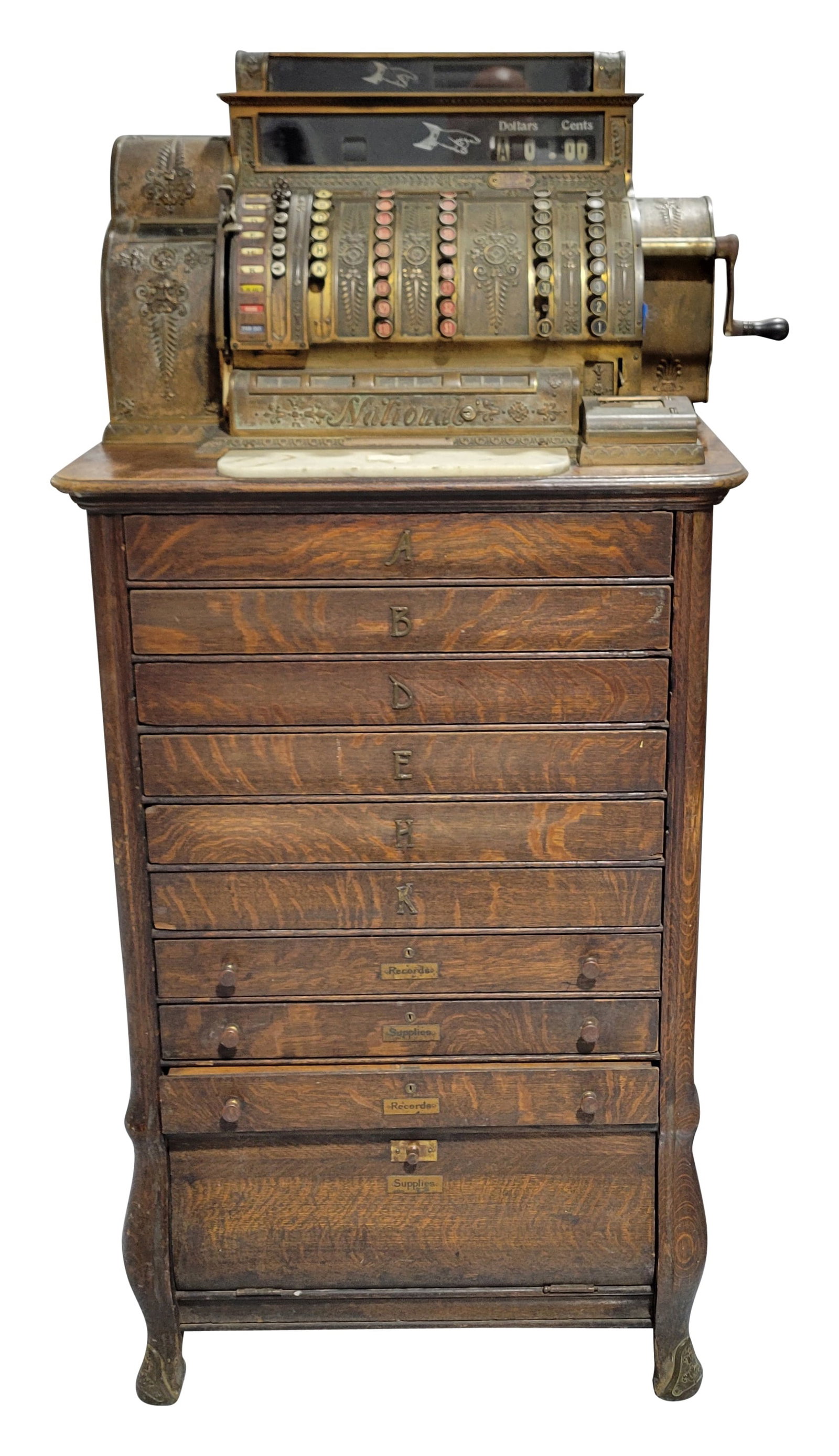 1911 National Cash Register With Oak Stand (1 of 7)